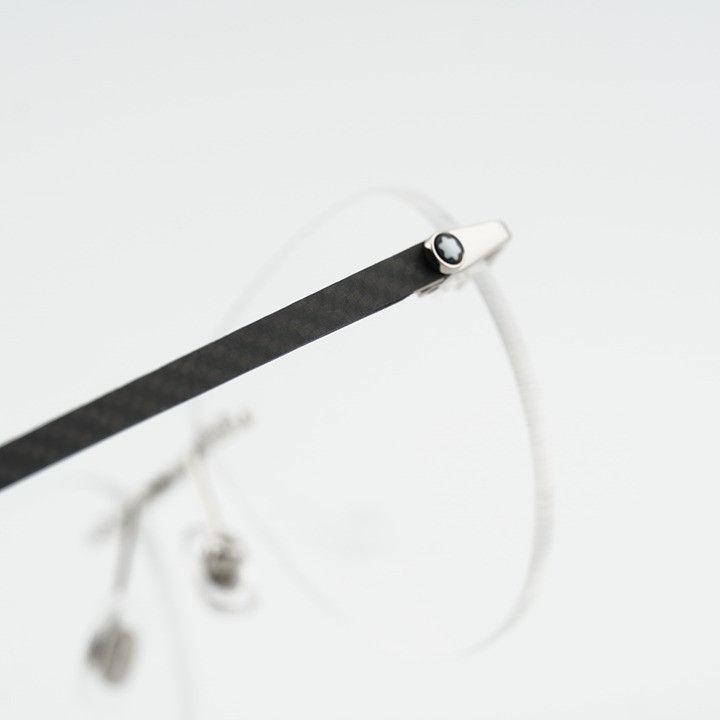 Montblanc Montblanc MB0186O 002 Eyeglasses Silver 56mm Round Frame Size ONE SIZE - 6 Thumbnail
