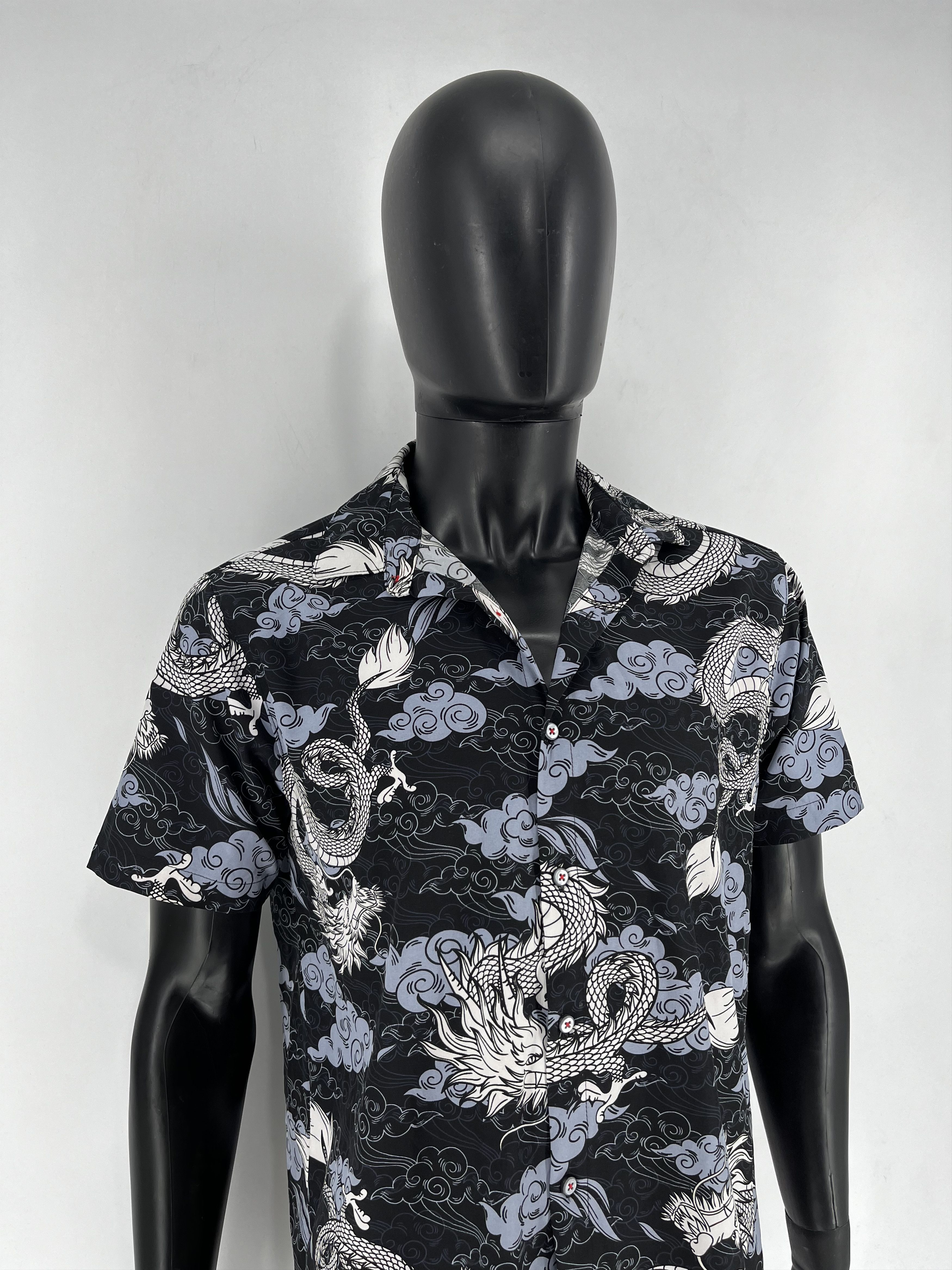 Japanese Brand Vintage Y2k Washed AvantGarde Tribal Tee Dragon Button Ups Size US M / EU 48-50 / 2 - 3 Thumbnail