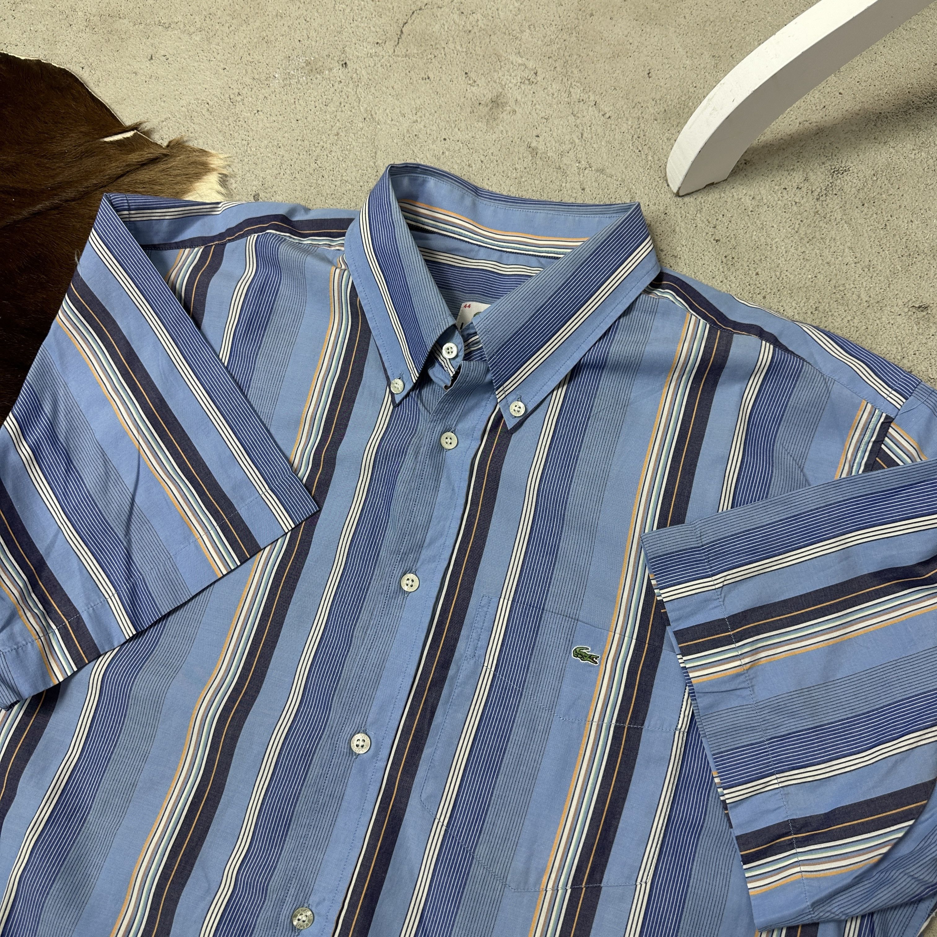 Lacoste Vintage Striped Preppy Button Up Lacoste Shirt 00s Size US XL / EU 56 / 4 - 5 Thumbnail