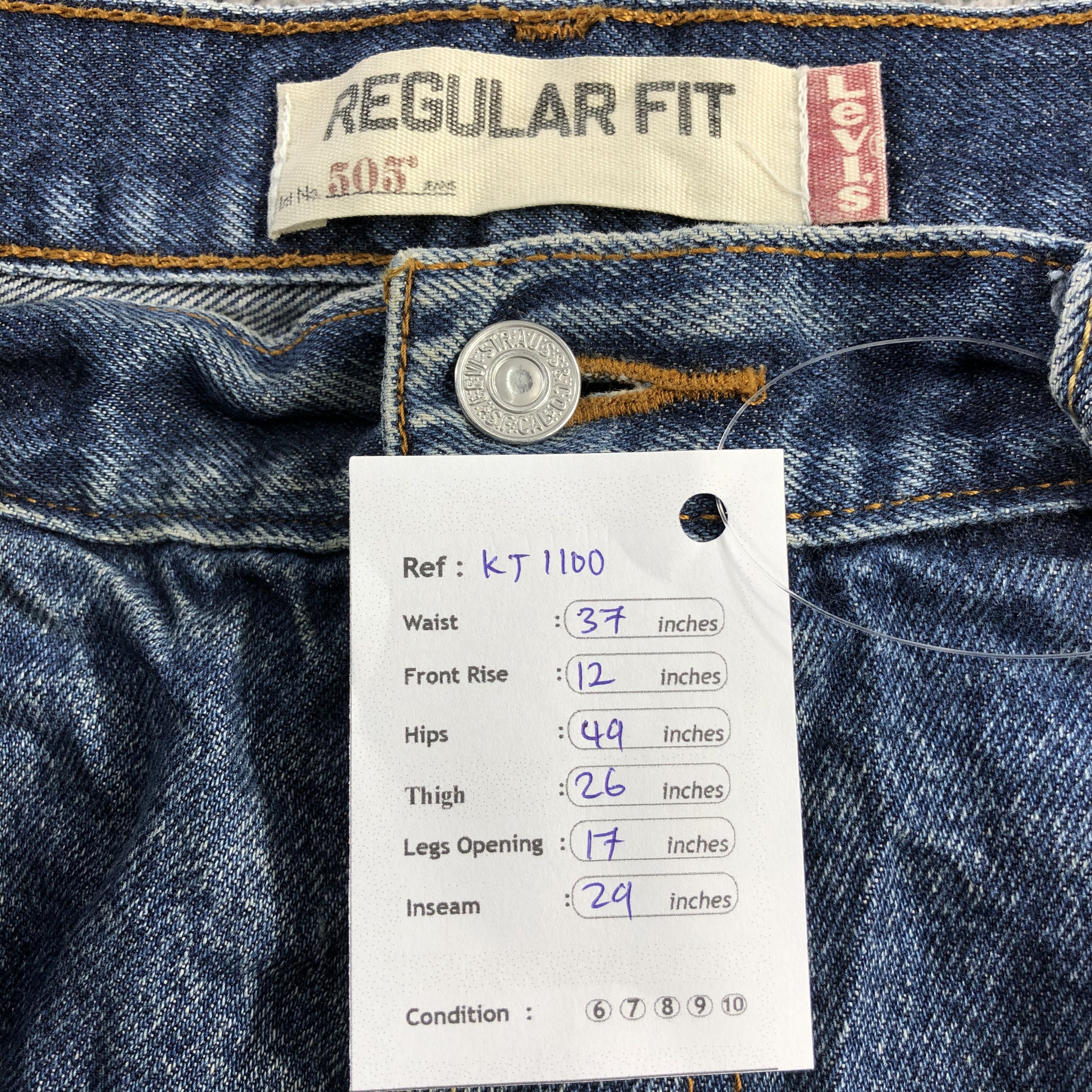 Vintage Levi's 505 Jeans Faded Blue Denim KJ1100
