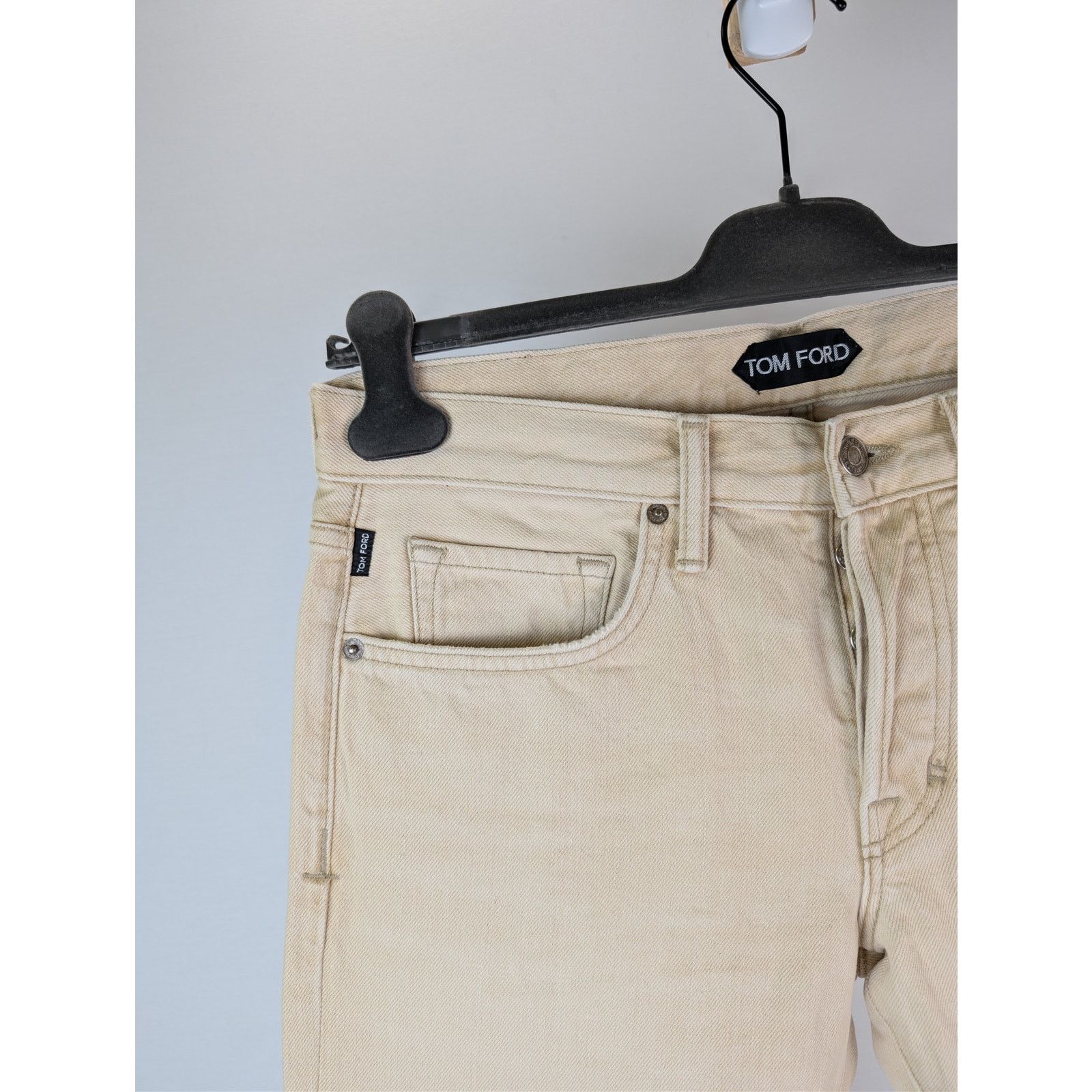 Tom Ford o1rshd1 Slim Denim Jeans in Beige Size US 31 - 6 Thumbnail