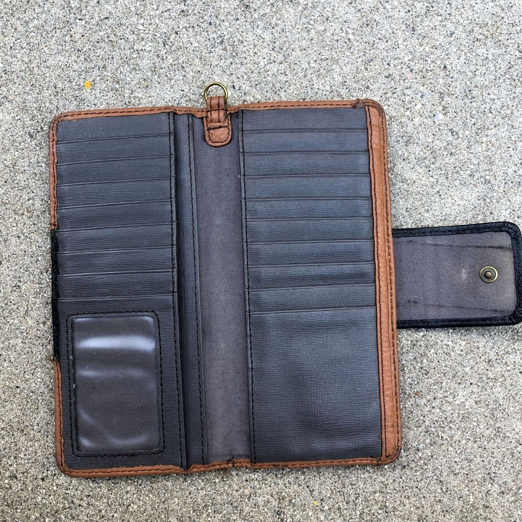 Fossil Vintage FOSSIL Quinn Leather Wallet Bifold Card Holder Brown Women's 7.5" x 3.5" Size ONE SIZE - 6 Thumbnail