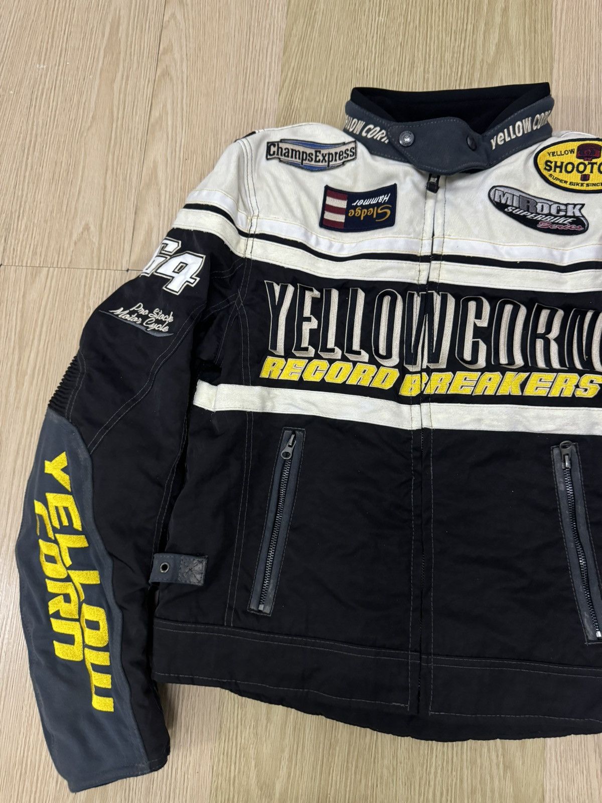 Japanese Brand × YELLOW CORN Yellow corn Record Breaker padded rider jacket Size US L / EU 52-54 / 3 - 4 Thumbnail