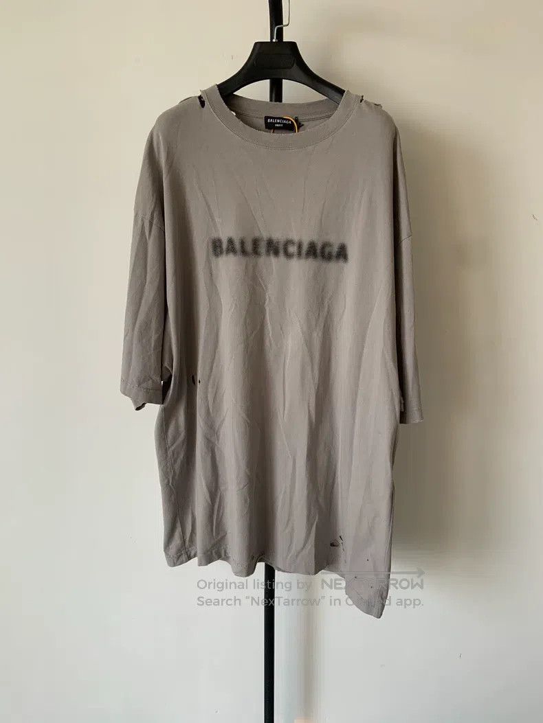 Other Balenciaga Solid Color Letter Printed Hole Short Sleeve T- Size US XS / EU 42 / 0 - 1 Thumbnail