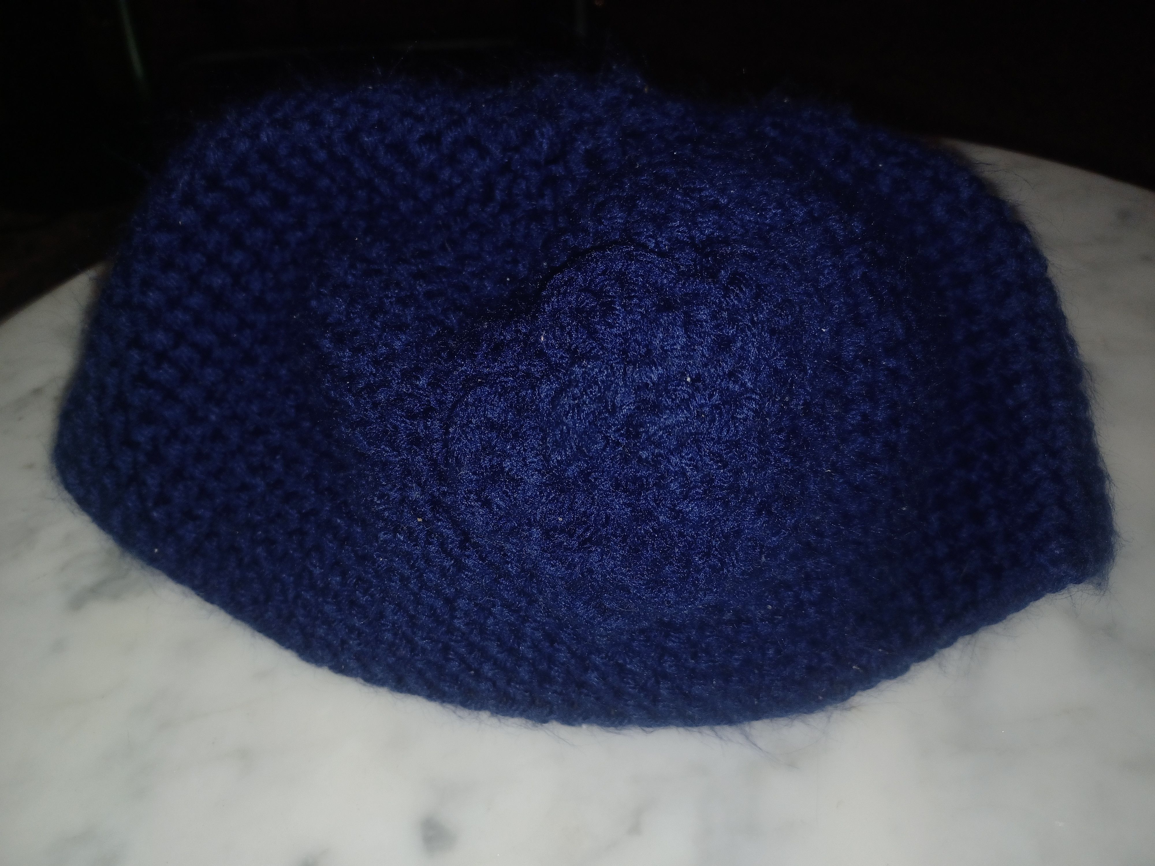 Other Beanie Women's Navy Crocheted Flower Size ONE SIZE - 3 Thumbnail