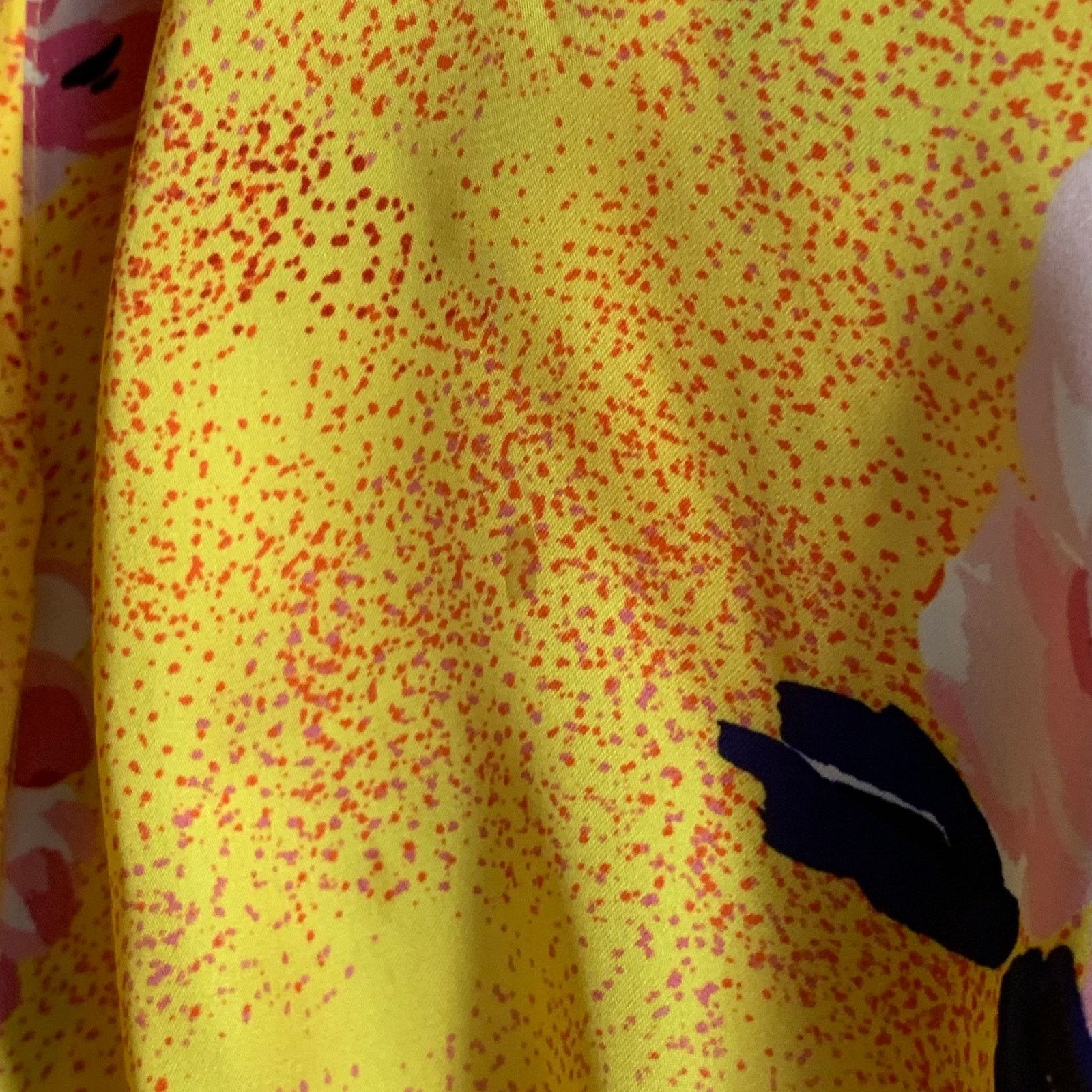 MSGM MSGM Size L Yellow Multi Color Satin Floral Button Up Shirt Size L / US 10 / IT 46 - 7 Thumbnail