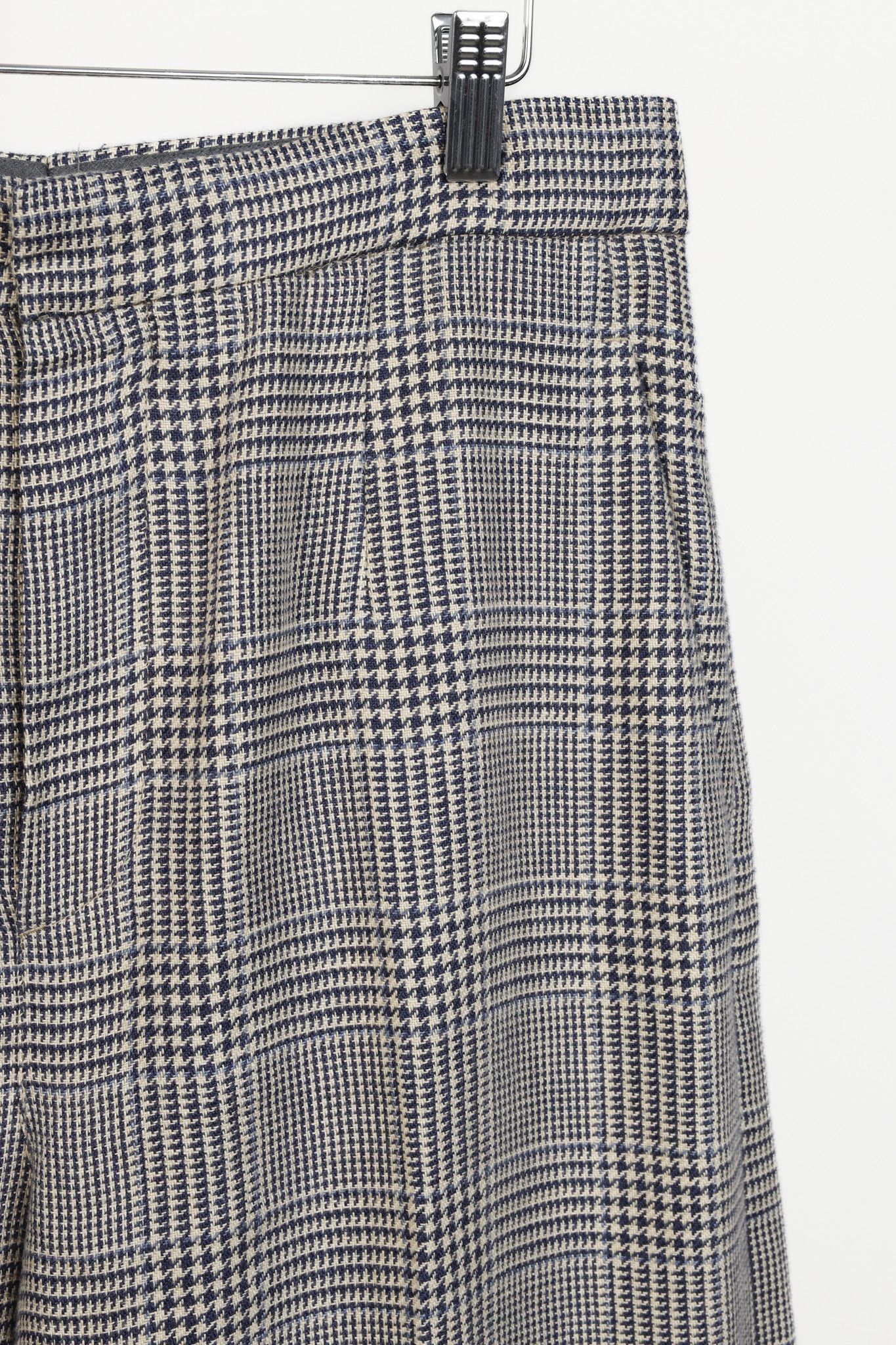 Brunello Cucinelli Brunello Cucinelli Houndstooth Linen Wide-Leg Trouser Size 32" / US 10 / IT 46 - 5 Thumbnail