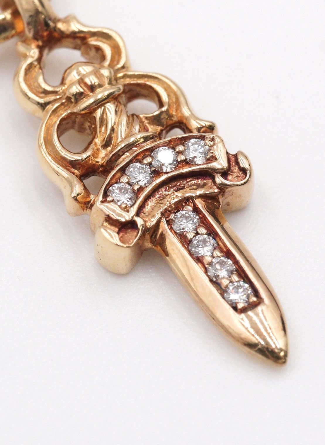 Chrome Hearts Chrome Hearts 22K Gold Dagger with White Diamonds Size ONE SIZE - 3 Thumbnail