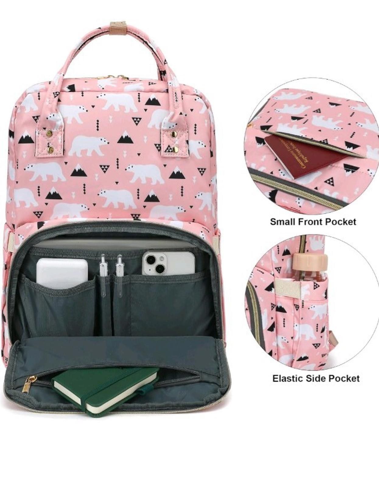 Other Polar Bear Laptop Backpack 15.6 Inc Laptop Backpack (Pink) Size ONE SIZE - 3 Thumbnail