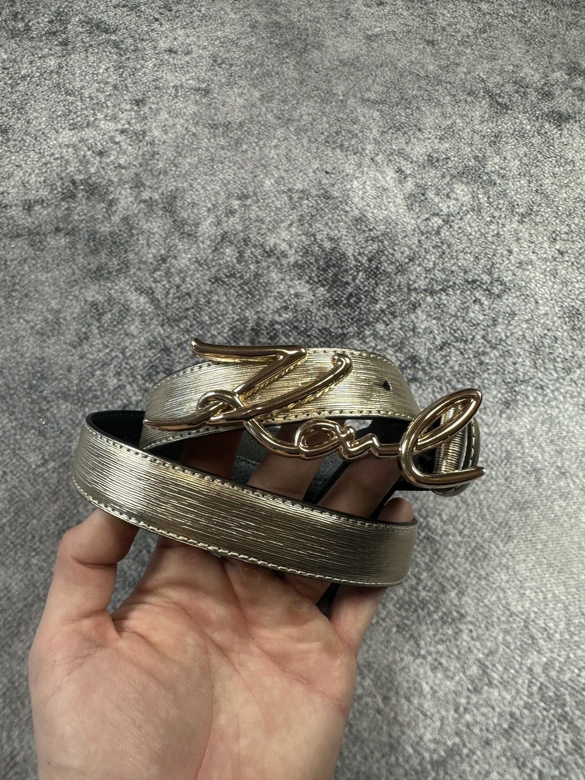 Karl Lagerfeld Karl Lagerfeld Logo Belts Rare Luxury Streetwear USA Rare Size ONE SIZE - 1 Thumbnail