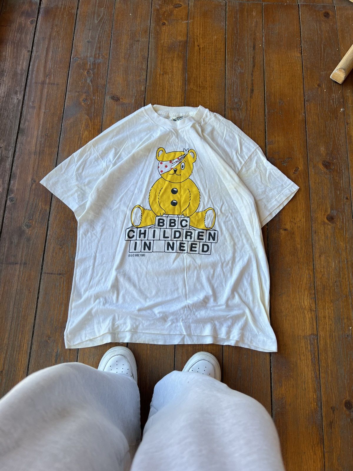Vintage 1986/1987 VINTAGE PUDSEY BEAR BBC CHILDREN IN NEED GRAPHIC T Size US XL / EU 56 / 4 - 2 Thumbnail