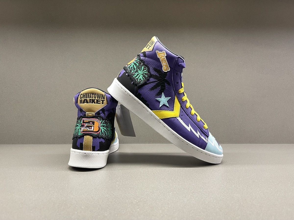 Converse Converse X Chinatown Market Pro Leather Hi Lakers Size US 9.5 / EU 42-43 - 8 Thumbnail