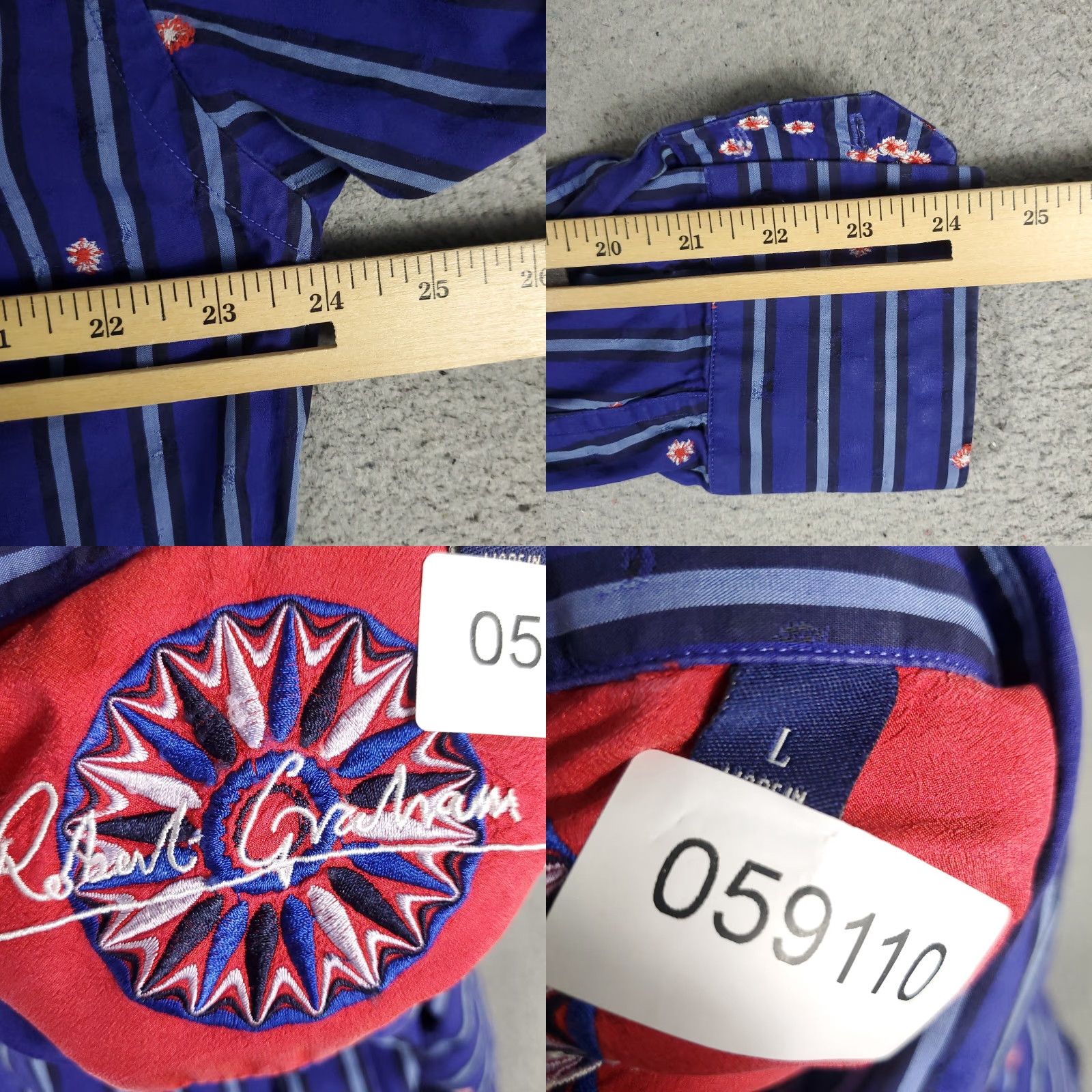 Robert Graham VINTAGE Robert Graham Shirt Mens Large Blue Striped Button-Up Long Sleeve Casual Button-Up 90s Modern Preppy Mens Size US L / EU 52-54 / 3 - 8 Thumbnail