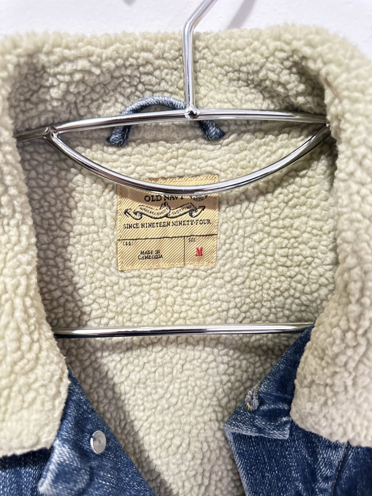 Old Navy Jean Jacket Sherpa Size US M / EU 48-50 / 2 - 2 Thumbnail