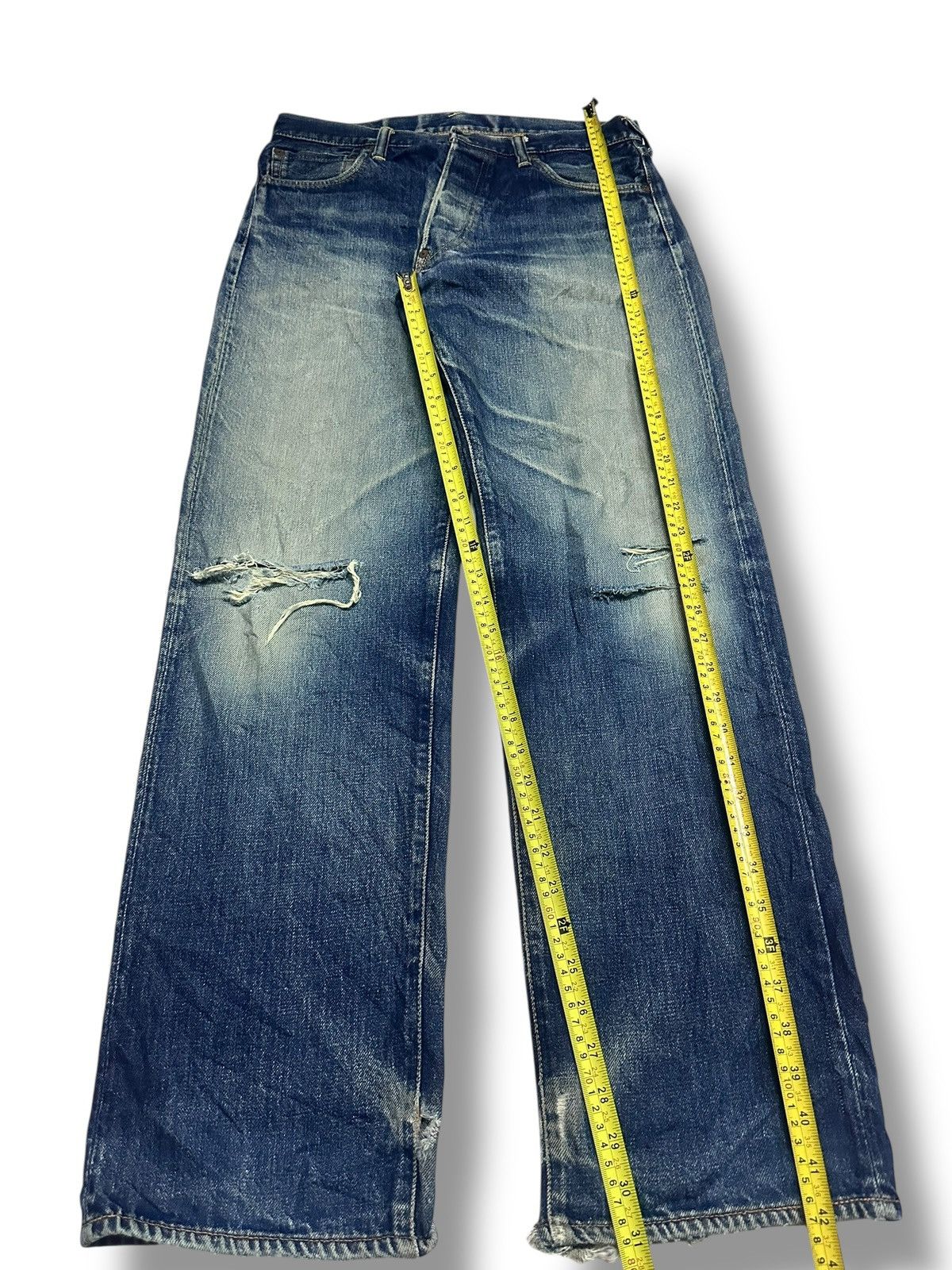 Evisu Vintage Evisu No2 Lot 2000 Selvedged Distressed Faded Wash Size US 32 / EU 48 - 17 Thumbnail