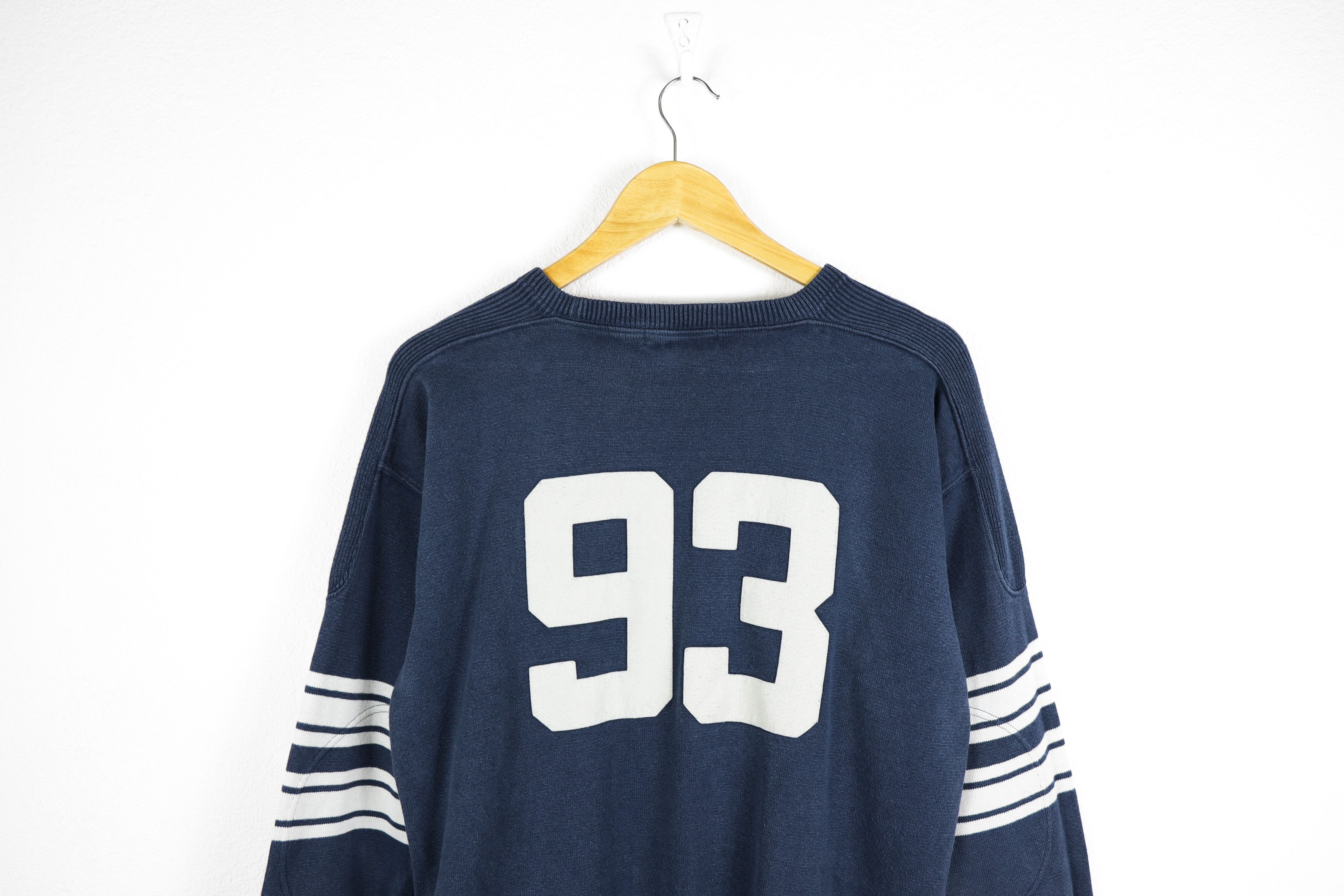 Bape Vintage Bape 93 Logo Embroidered Varsity Sweatshirt Large Size US L / EU 52-54 / 3 - 13 Thumbnail