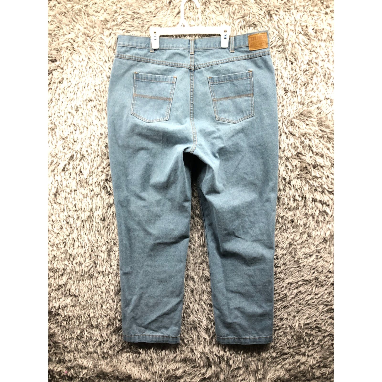 Vintage Duke Jeans Size 38 Mens Mid Rise Straight Leg Stone Wash Blue Denim Jeans Size US 38 / EU 54 - 5 Thumbnail