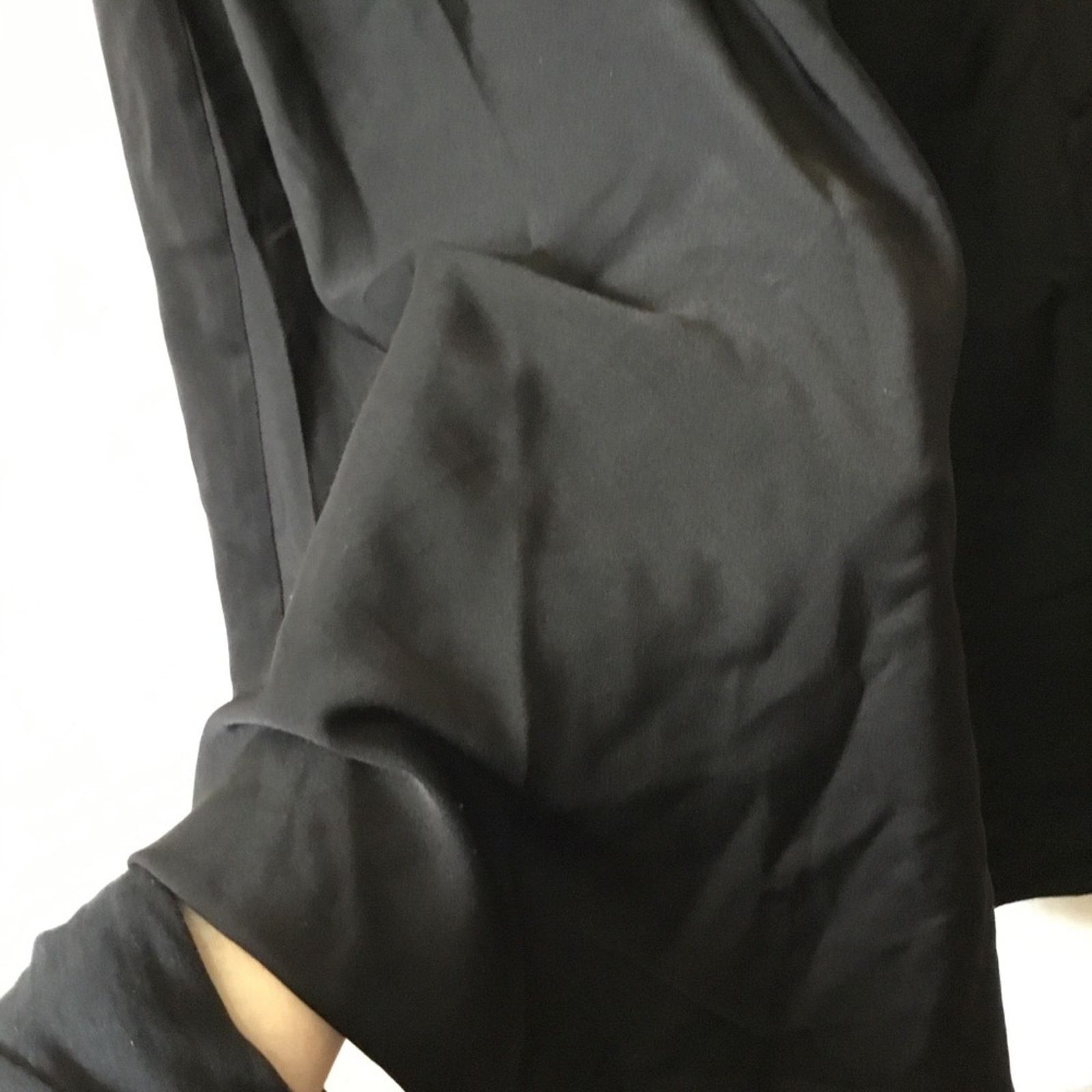 Banana Republic Banana Republic Black Twist-Front Midi Dress Size L / US 10 / IT 46 - 4 Thumbnail