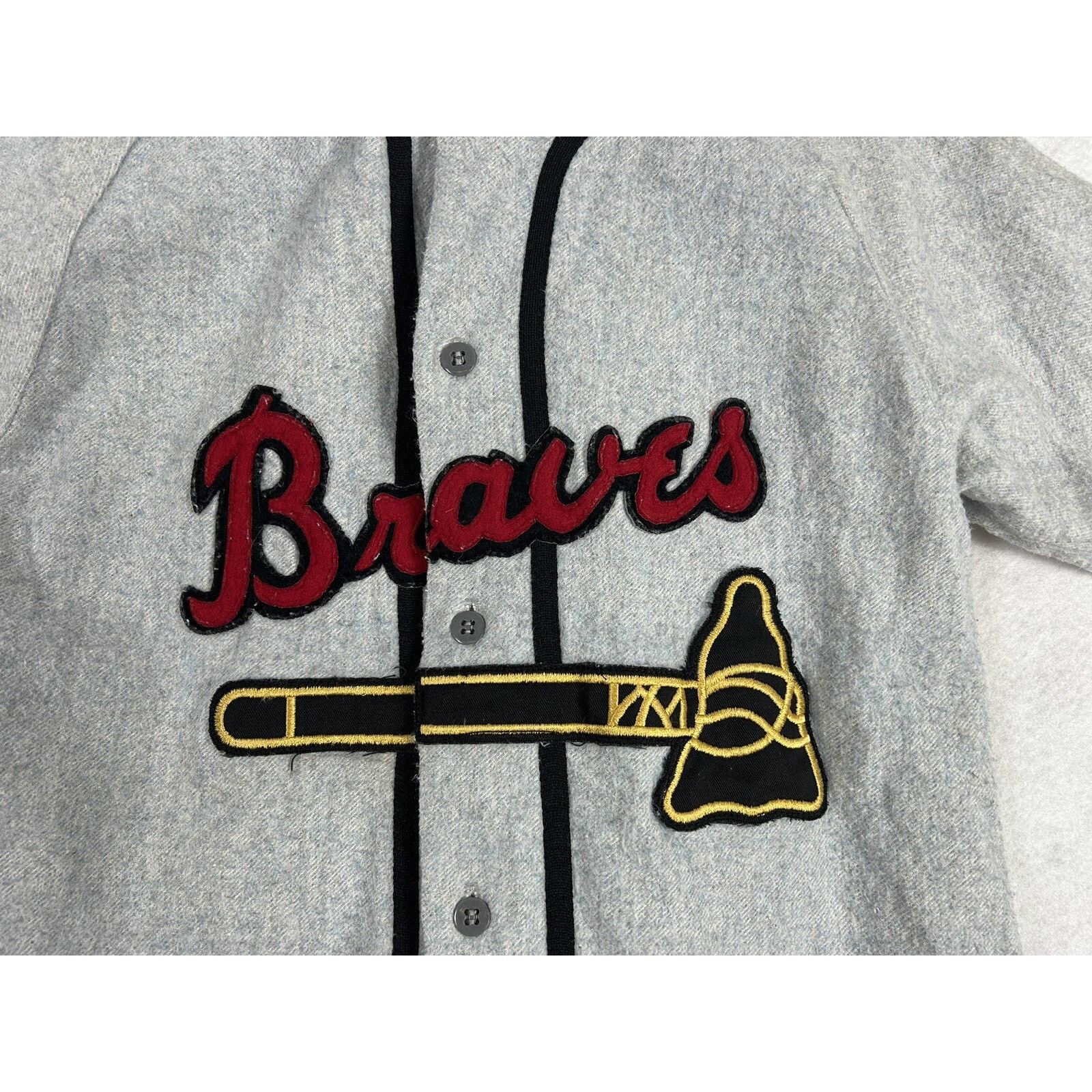 The Unbranded Brand Vintage Empire Braves MLB Jersey Baseball Union Made Size M Size US M / EU 48-50 / 2 - 2 Thumbnail