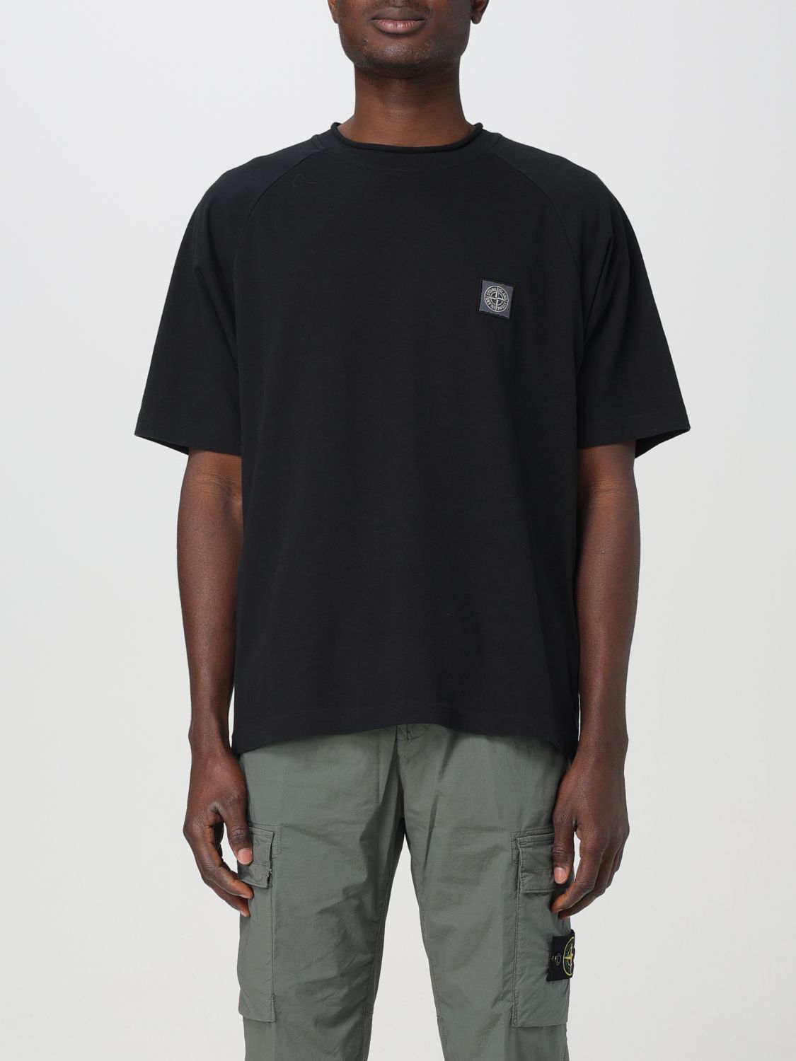 image of Stone Island T-Shirt Men Black (Size Small)