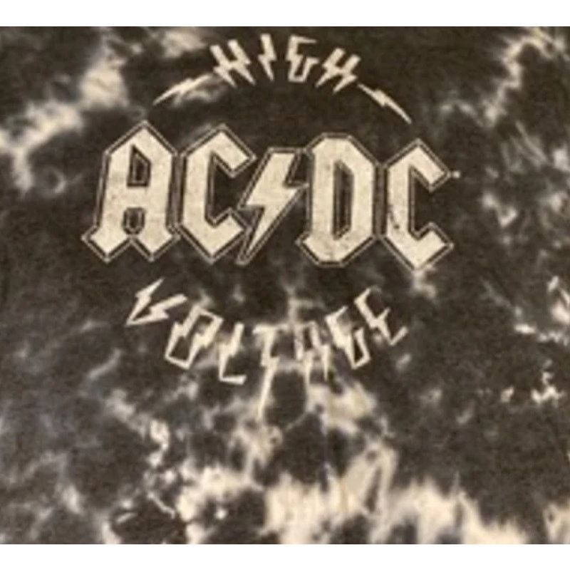 Other Rock Band High Voltage Tie Dye Graphic Tee Black AC/DC 3X Size 3XL / US 20-22 - 3 Thumbnail