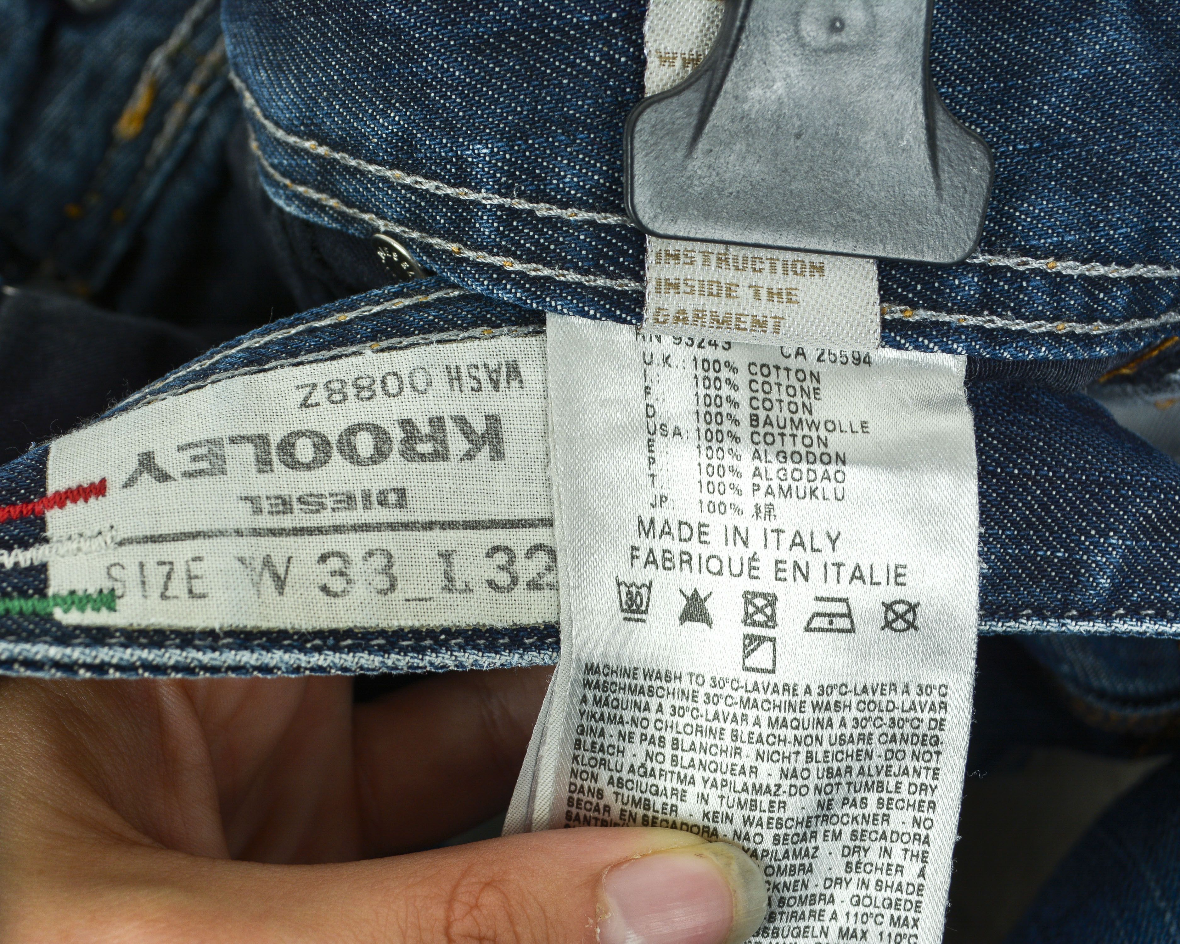 Diesel Krooley W33 L32 Regular Fit Tapered Jeans Denim Pants Size US 33 - 10 Thumbnail