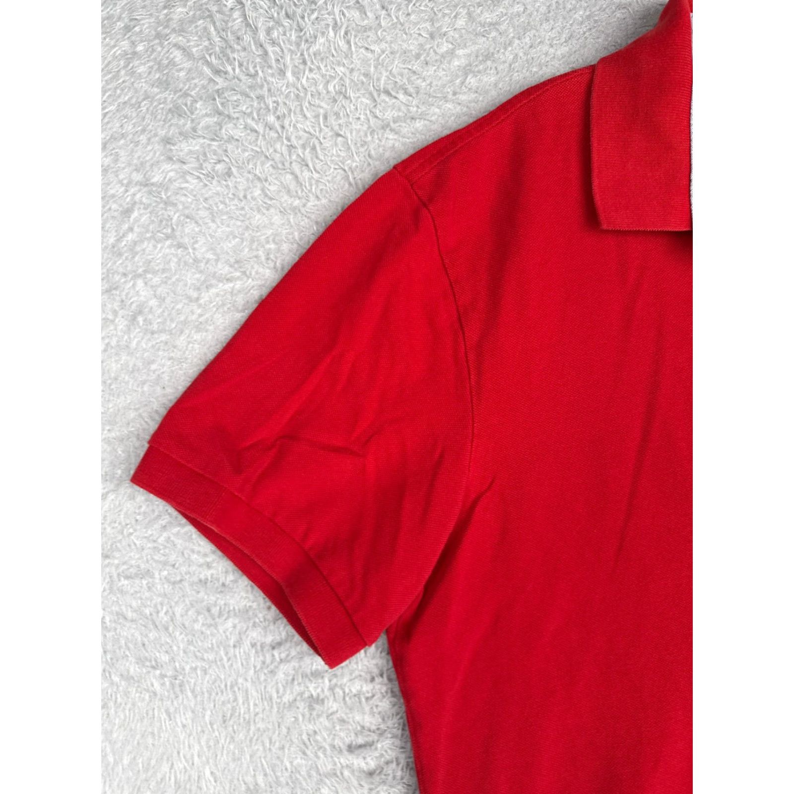 Tommy Hilfiger Tommy Hilfiger Polo Shirt Men XL Red Cotton Slim Fit Short Sleeve Golf Modern Sports Shirt Size US XL / EU 56 / 4 - 3 Thumbnail