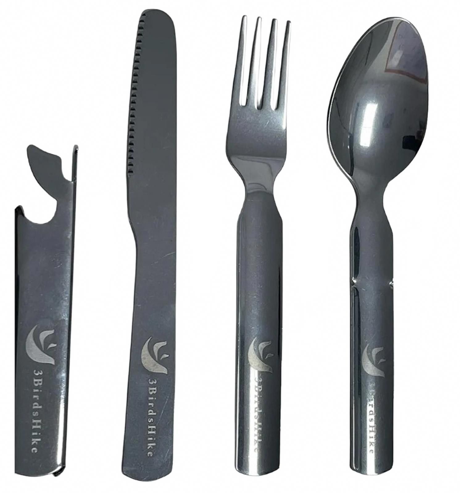 Other Camping Flatware Set 4in1 Stainless Spoon, Fork Knife Bottle Size ONE SIZE - 1 Thumbnail
