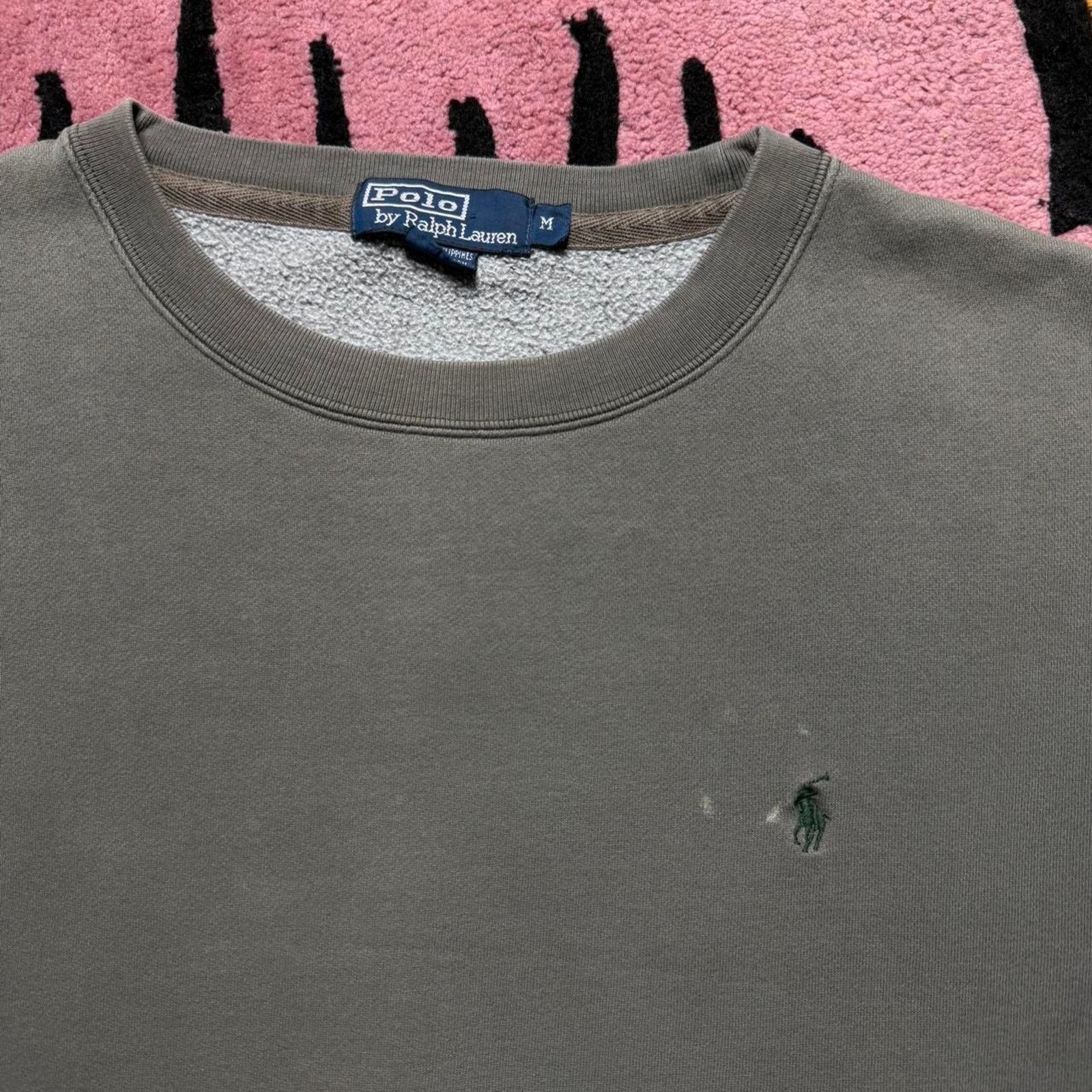 Polo Ralph Lauren × Ralph Lauren × Vintage Vintage 90’s Polo Ralph Lauren Distressed Logo Sweatshirt Size US M / EU 48-50 / 2 - 3 Thumbnail