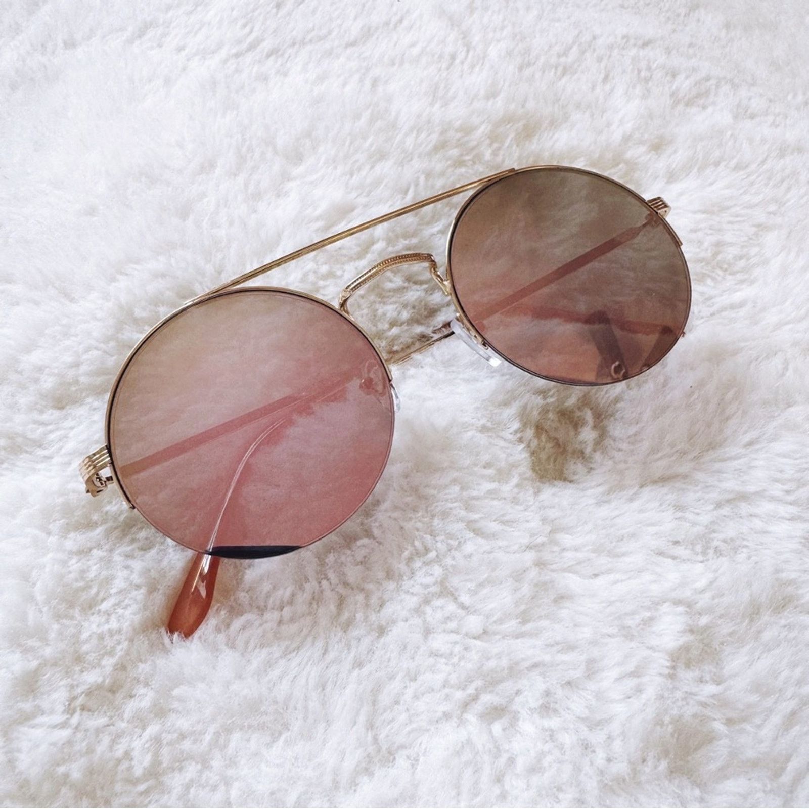 Other Carly Mirrored Pink Chic Round Sunglasses Size ONE SIZE - 3 Thumbnail