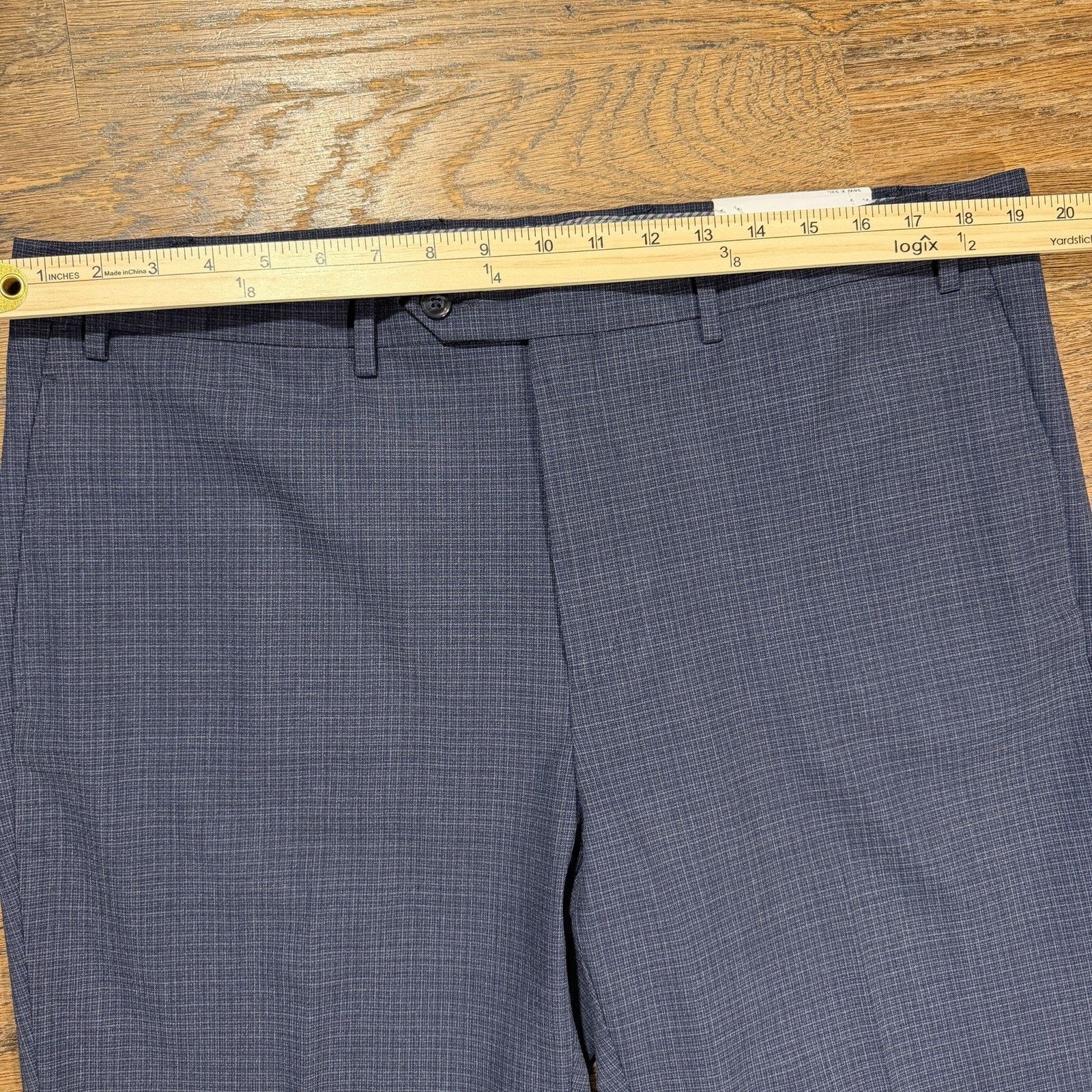 Michael Kors Michael Kors Blue Micro Check Dress Pants 38x32 NWT Size US 38 / EU 54 - 7 Thumbnail