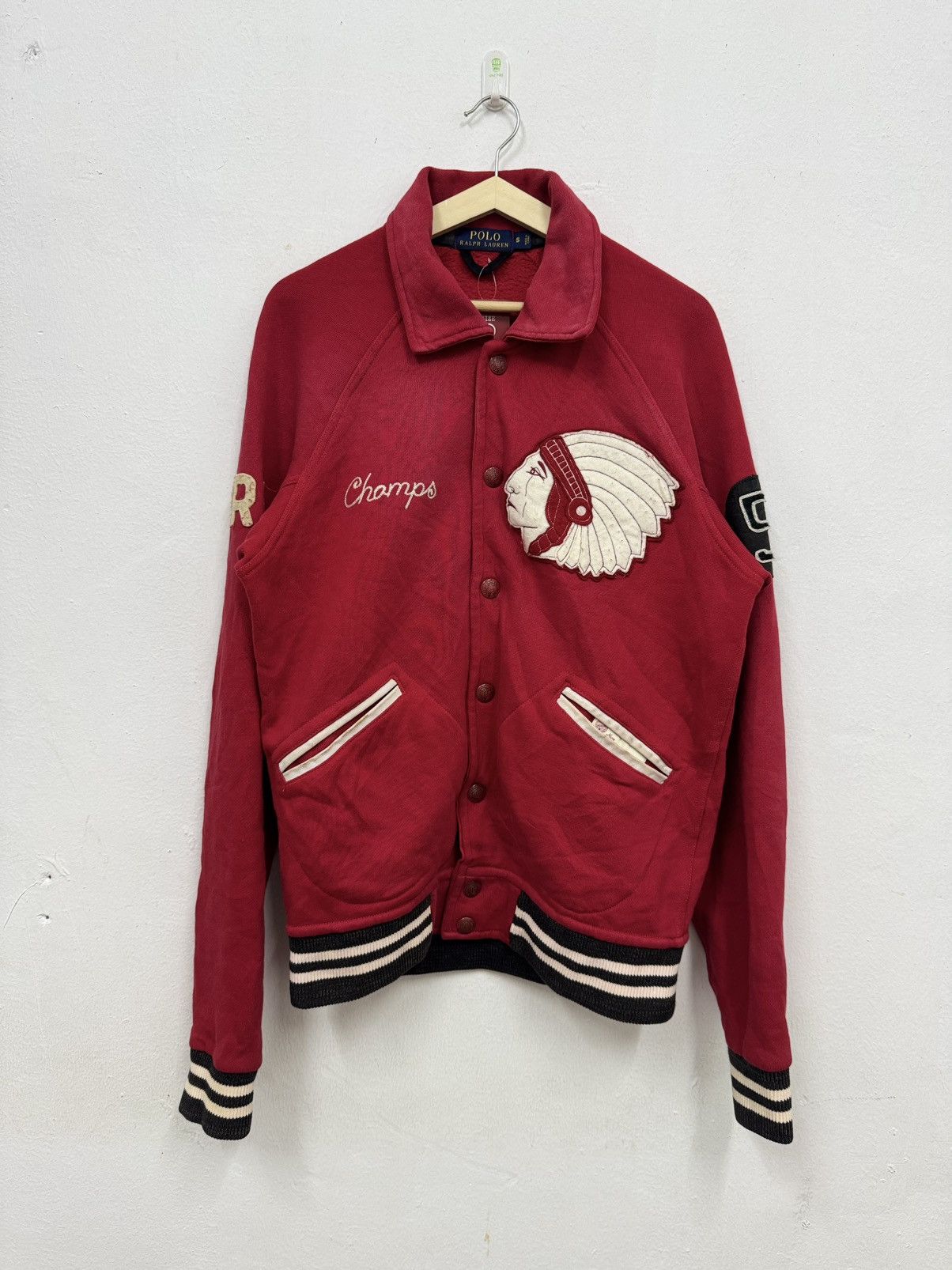 ジャケット・アウター Indian Head Varsity Jacket 80s Avirex Varsity Vintage Indian Head Jacket Leather Nylon M NWOT | eBay