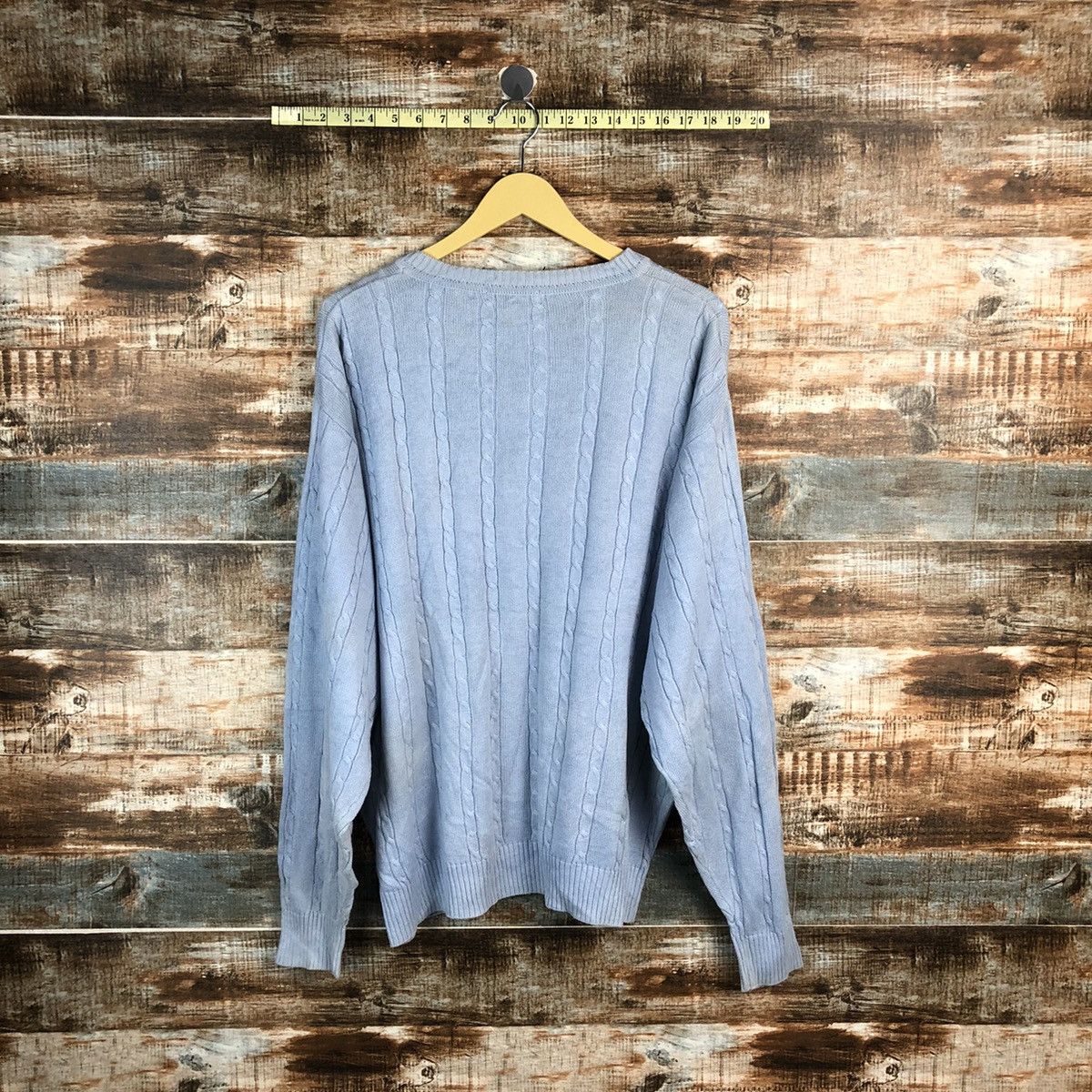 Homespun Knitwear Crocodile vintage Blue Knitwear sweatshirt #A2335 Size US L / EU 52-54 / 3 - 12 Thumbnail