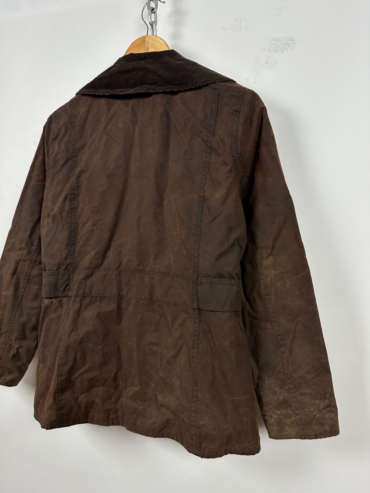 Barbour Double Breasted Brown Waxed Coat Jacket