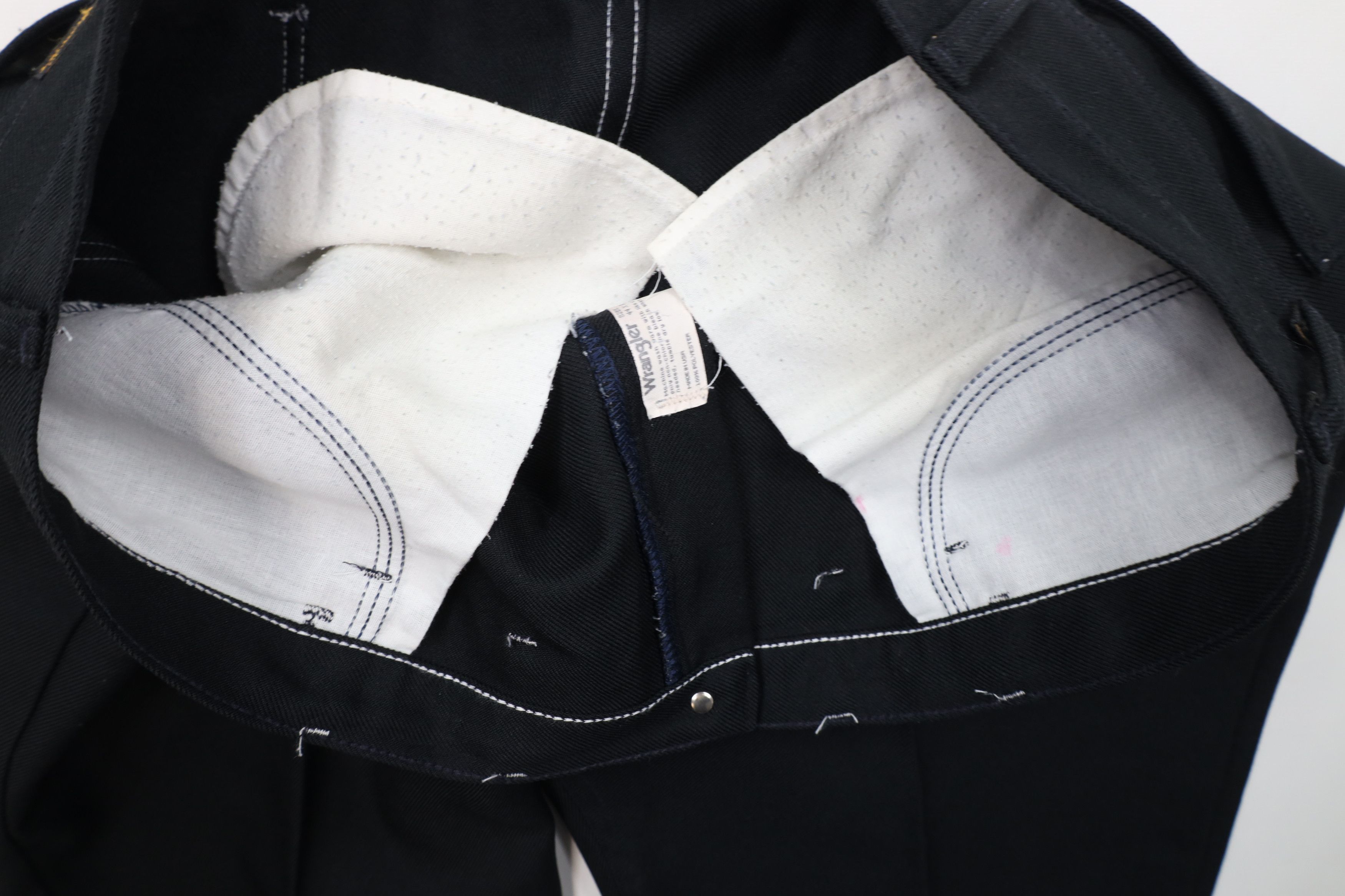Vintage × Wrangler Vintage 90s Wrangler Flared Wide Leg Chino Pants Black USA Size US 44 / EU 60 - 8 Thumbnail