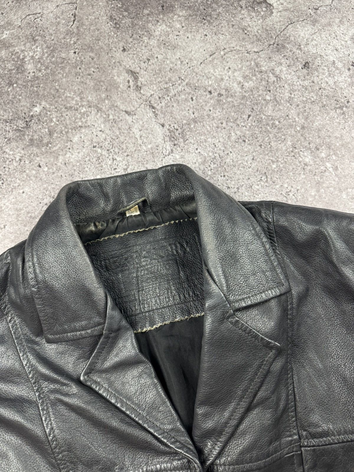 Japanese Brand Rick Owens STYLE Avant Garde Leather Opium Jacket Coat Y2K Size M / US 6-8 / IT 42-44 - 6 Thumbnail