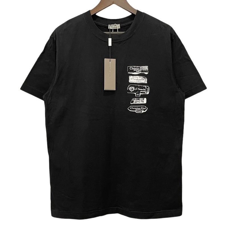 Dior 2018 Dior Homme Atelier Men's Logo-printed Black T-shirt