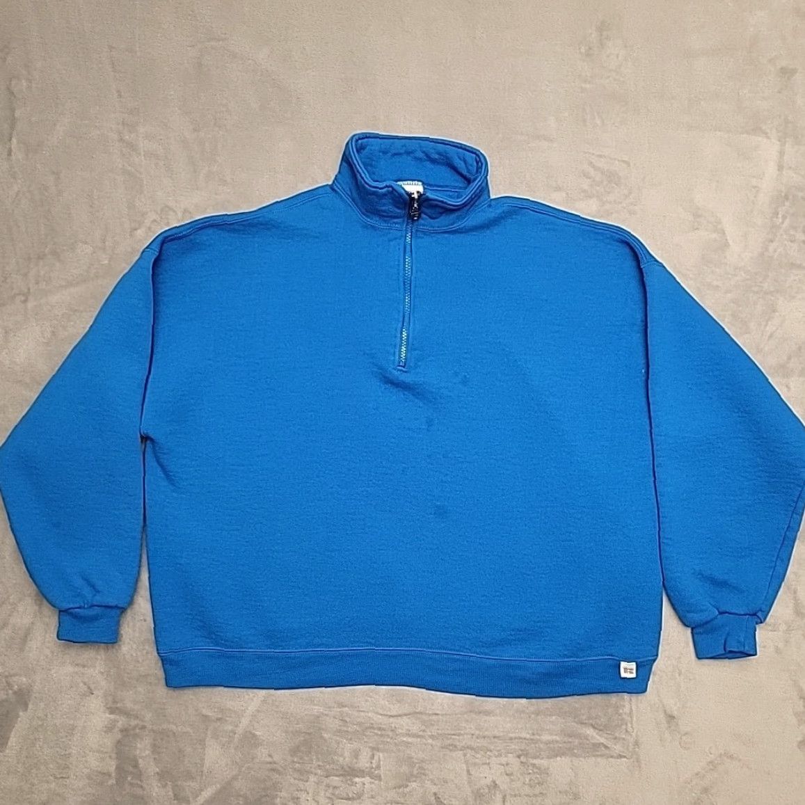 Russell Athletic VTG Russell Sweatshirt Mens XL Blue 1/4 Zip Cropped Made in USA Y2K Russell Athletic Sweatshirt MTG 90s USA American Mens XL Blue Size US XL / EU 56 / 4 - 5 Thumbnail