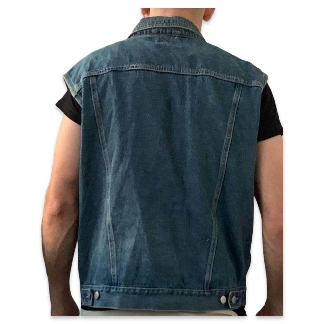 Vintage Work Out denim vest #291 Size US XL / EU 56 / 4 - 2 Thumbnail