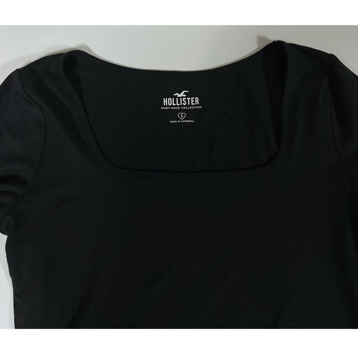 Hollister Hollister Black Square-Neck Long Sleeve Shirt Top Tee Size S Size S / US 4 / IT 40 - 4 Thumbnail