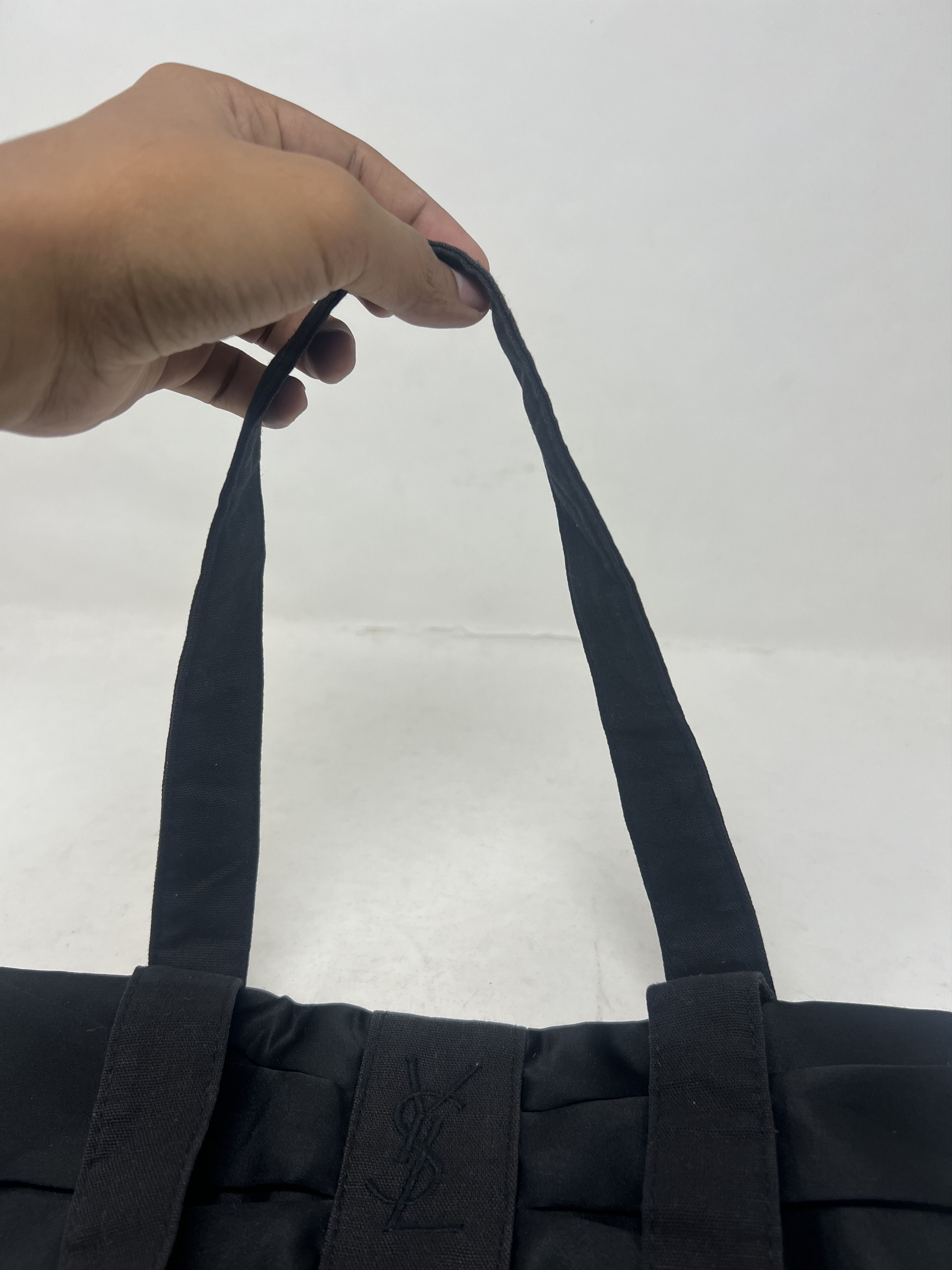 Yves Saint Laurent Yves Saint Laurent Parfums Ribbon Black Tote Bag Size ONE SIZE - 12 Thumbnail