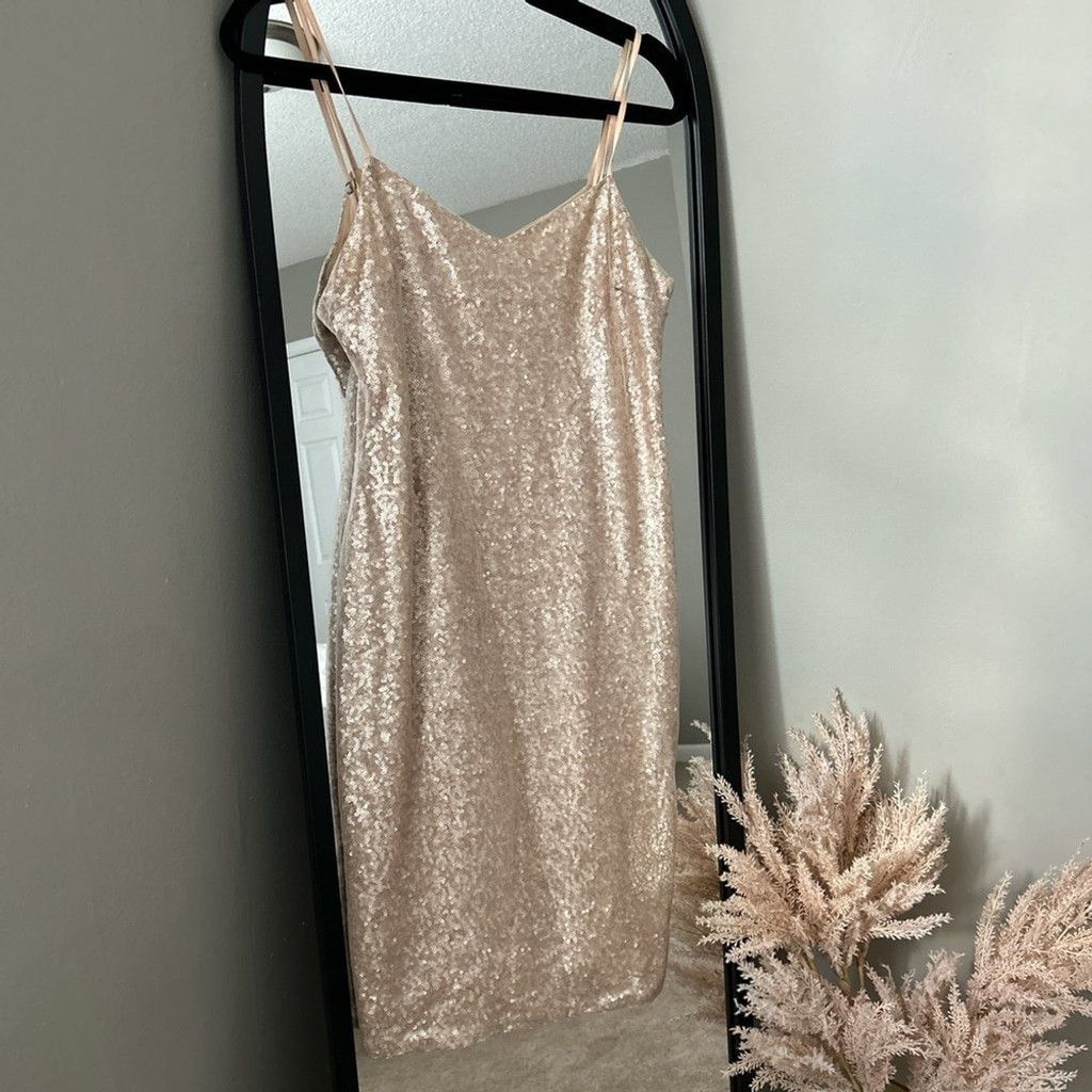 Other NWT Tracy Reese Gold Sequin Dress Size L / US 10 / IT 46 - 2 Thumbnail