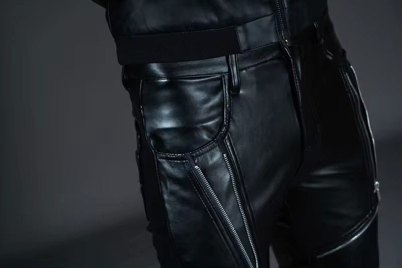 Japanese Brand × Vintage Motorcycle Biker Punk Gothic Faux Leather Pants Size US 32 / EU 48 - 6 Thumbnail