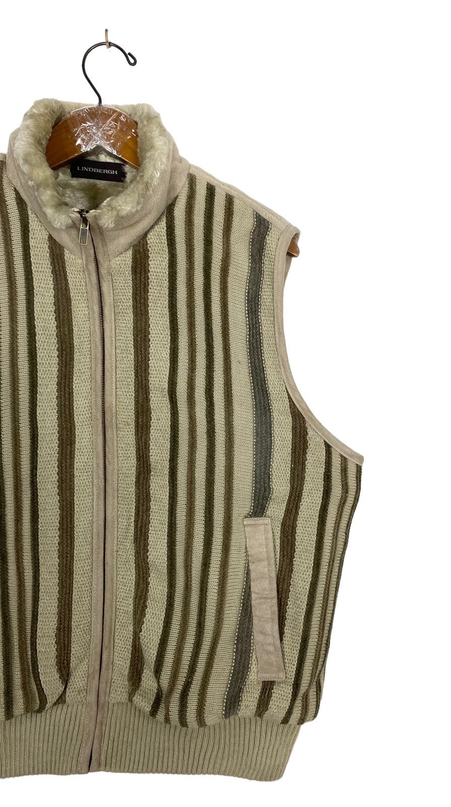 Lindbergh Rare‼️ Lindbergh Sweater Fur Inside Vest Stripe Size US S / EU 44-46 / 1 - 3 Thumbnail