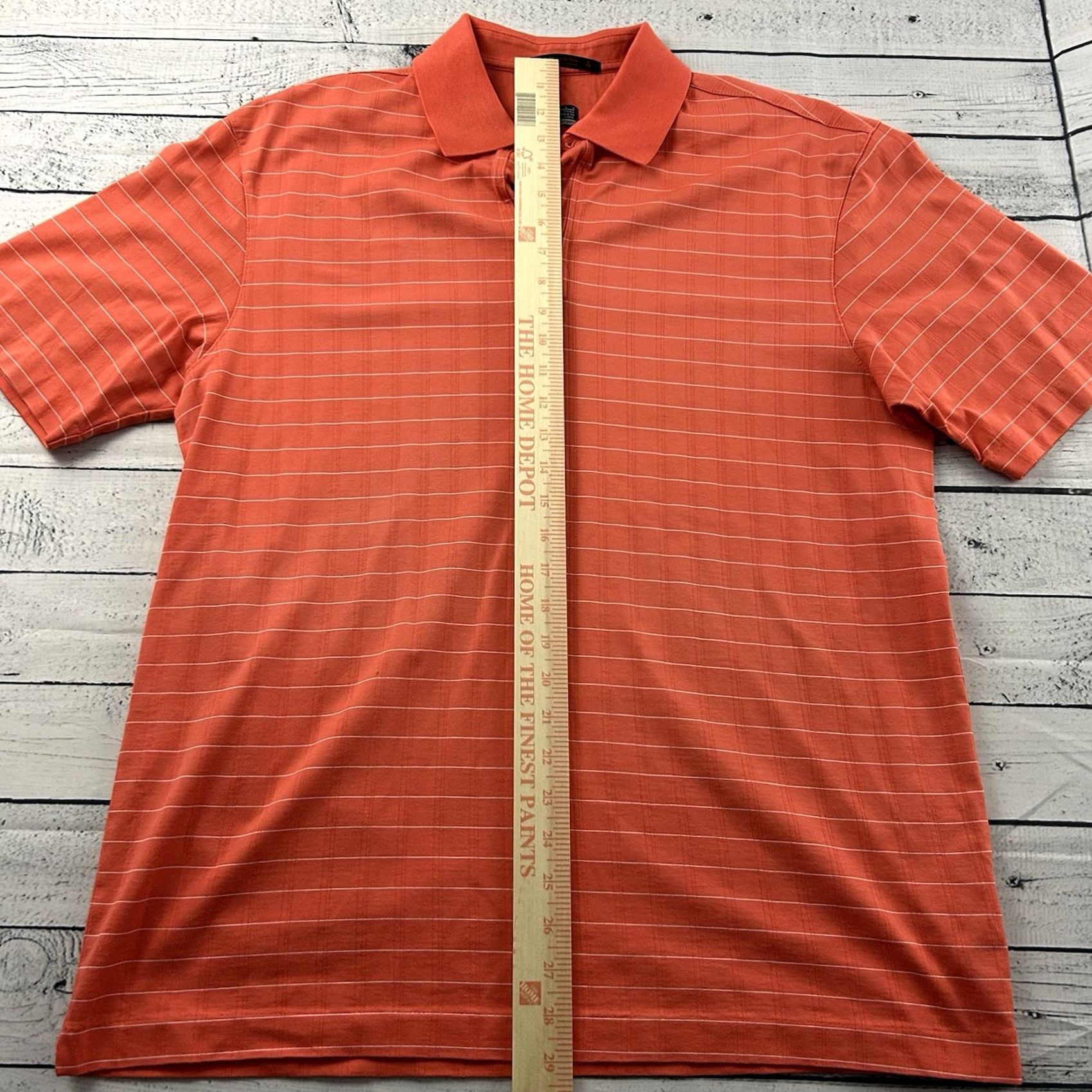 Nike Nike Tiger Woods Striped Short Sleeve Golf Polo Shirt Men's L Orange Size US L / EU 52-54 / 3 - 4 Thumbnail