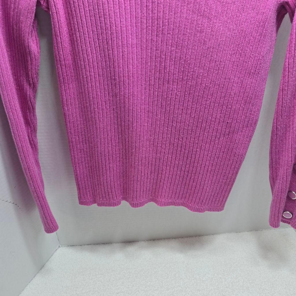 Liz Claiborne Women's Liz Claiborne Petite Pink Ribbed Crew Neck Sweater Size L / US 10 / IT 46 - 4 Thumbnail