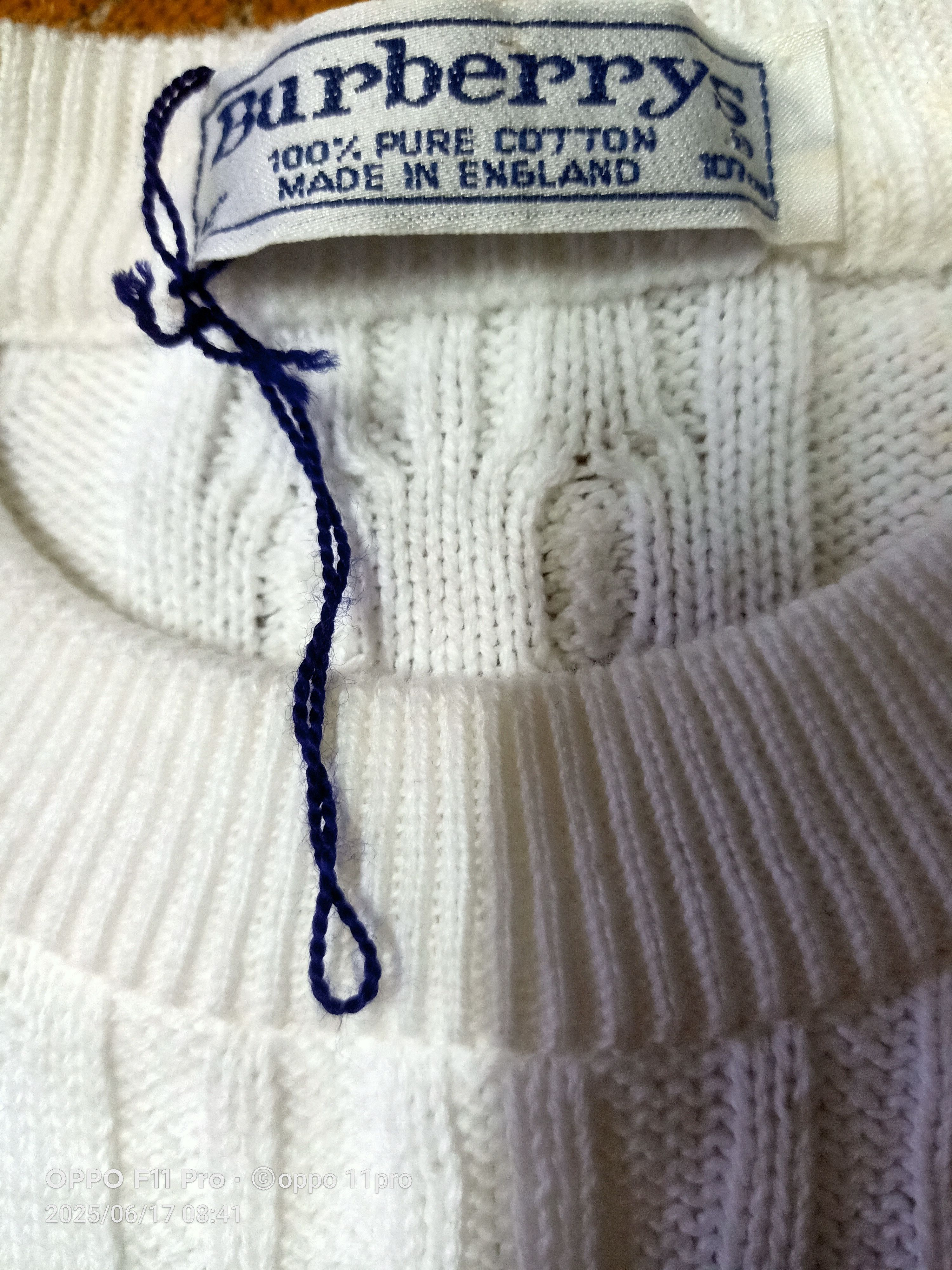 Burberry × Vintage 90s Burberrys Big Logo Of London Knitwear Men Size US L / EU 52-54 / 3 - 2 Thumbnail