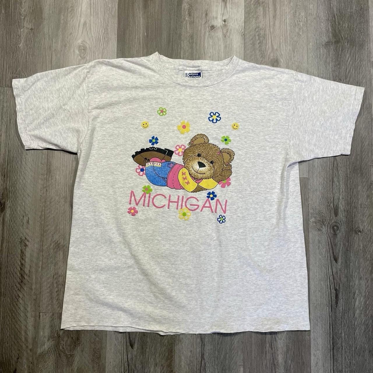Vintage Vintage 90’s Hipster Teddy Bear Michigan T-Shirt Size US XXL / EU 58 / 5 - 1 Thumbnail