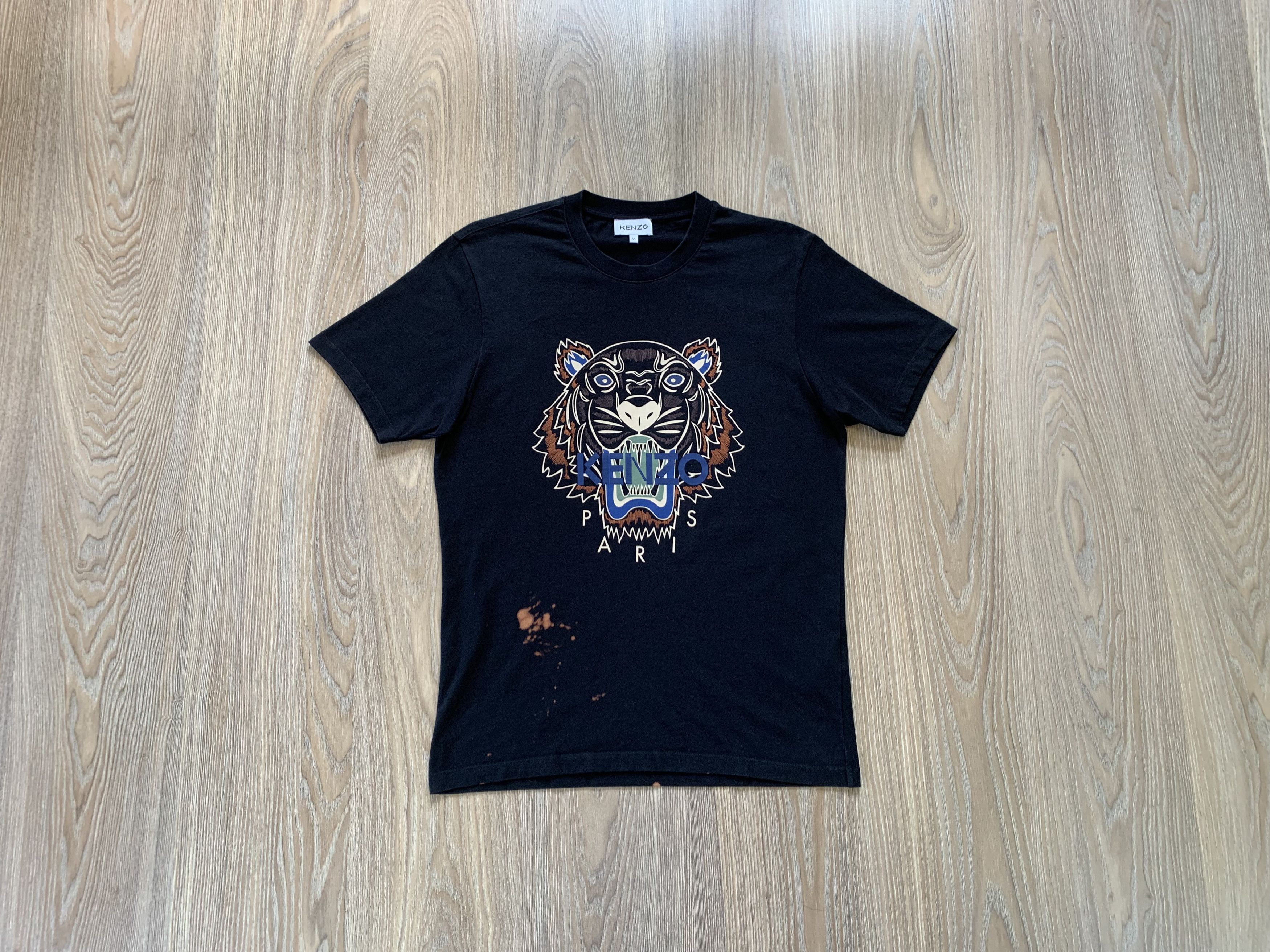 Kenzo × Vintage Kenzo Black Big Logo Vintage Printed T Shirt Size US M / EU 48-50 / 2 - 1 Thumbnail