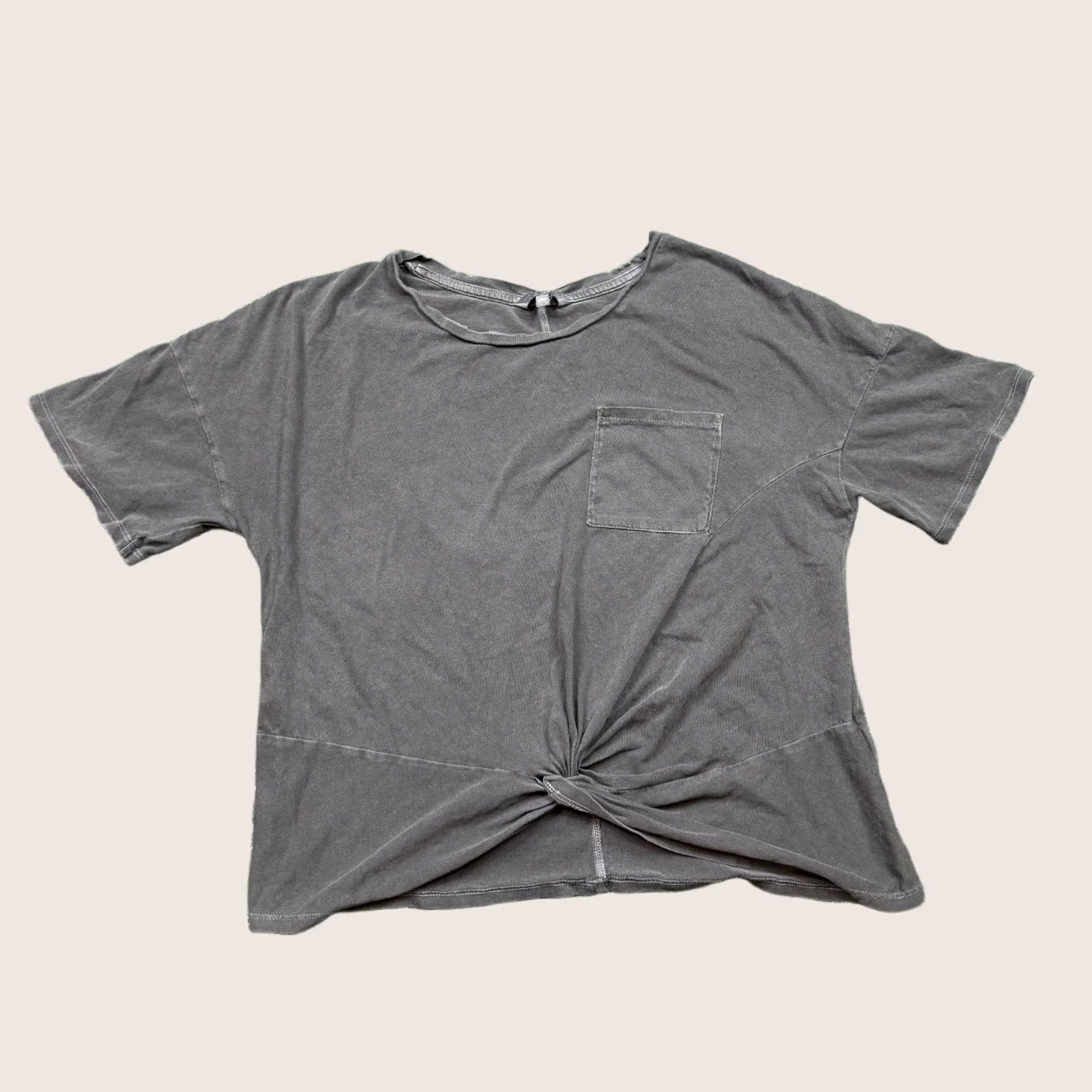 Lucky Brand Lucky Brand Black Cotton Pocket Tee Casual Crew Neck Short Sleeve S Women Size 28" / US 6 / IT 42 - 1 Thumbnail